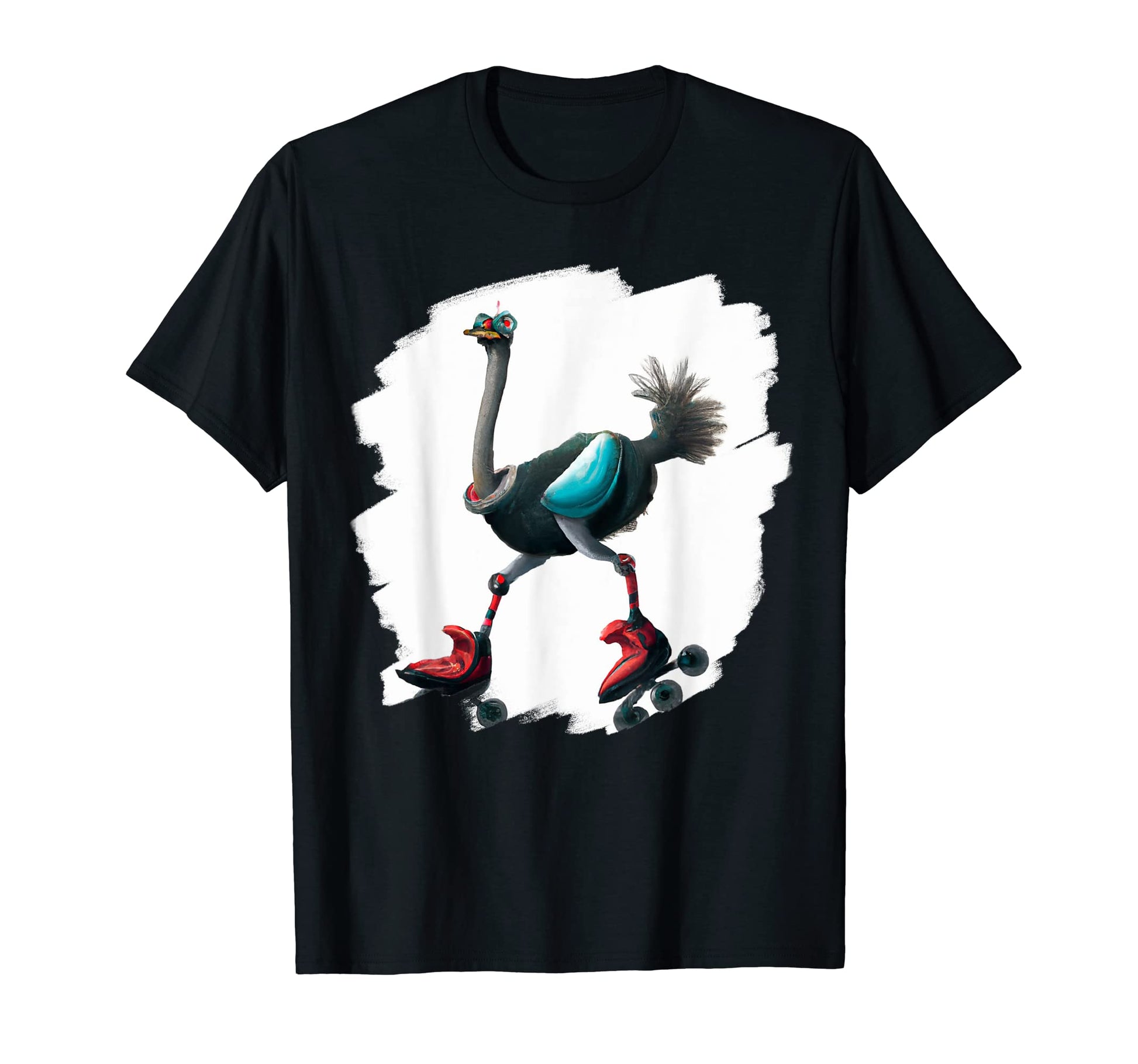 Funny Ostrich Roller Skates Ostrich T-Shirt - Casual Everyday Wear Unisex - T-Shirt, Sweatshirt, Hoodie