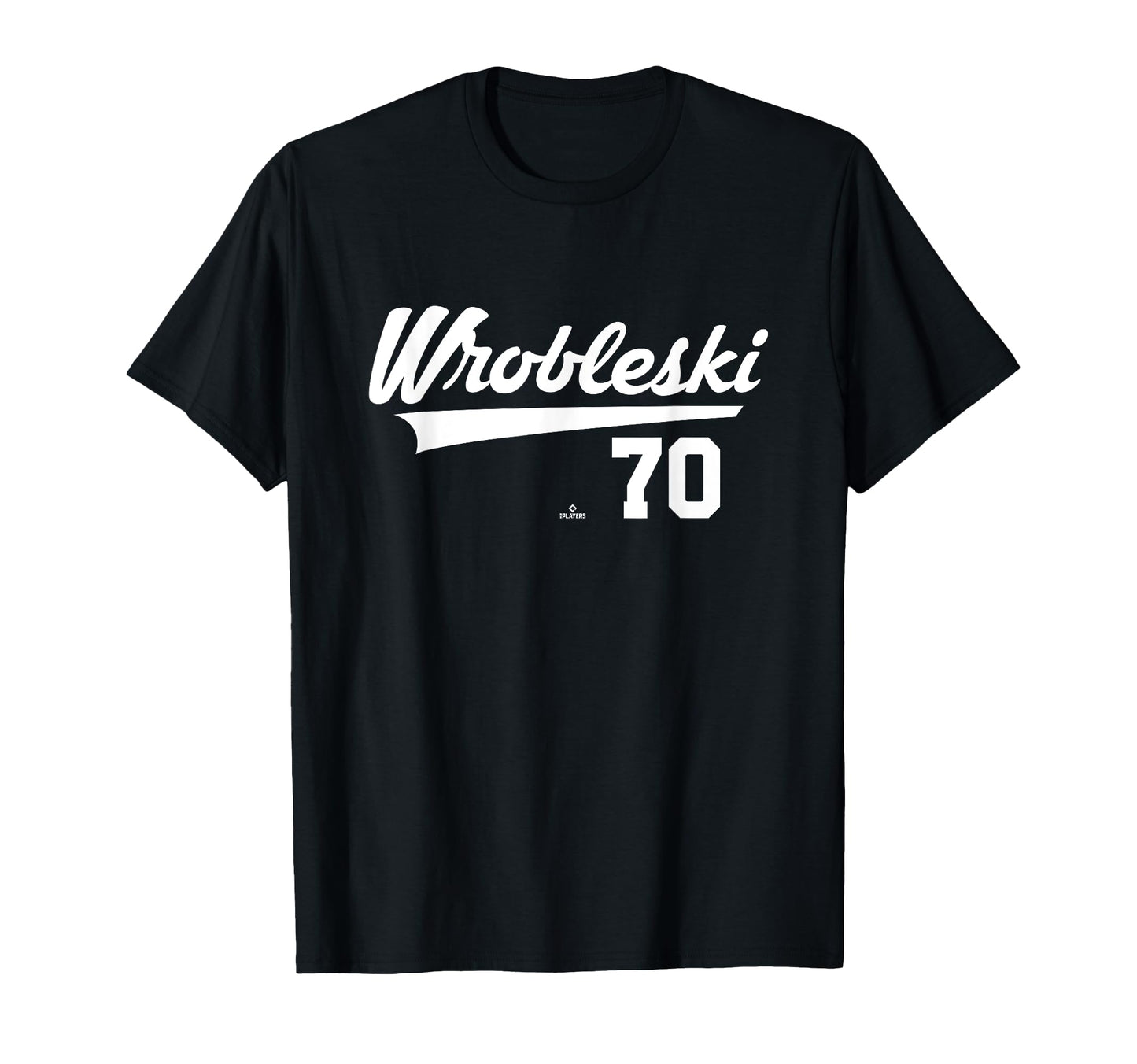 Player Name Swoosh Justin Wrobleski T-Shirt - Novelty Apparel for Adults - T-Shirt, Sweatshirt, Hoodie
