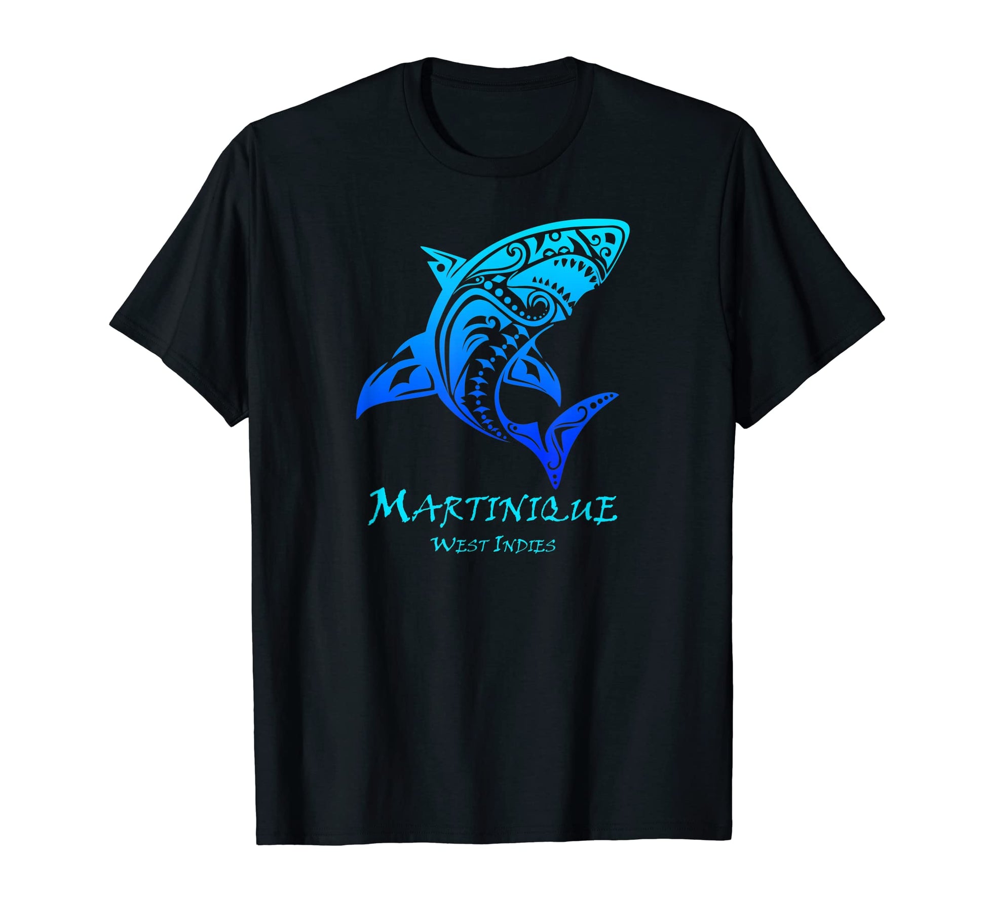 Martinique West Indies Tribal Shark T-Shirt - Custom Art Print Men Women - T-Shirt, Sweatshirt, Hoodie