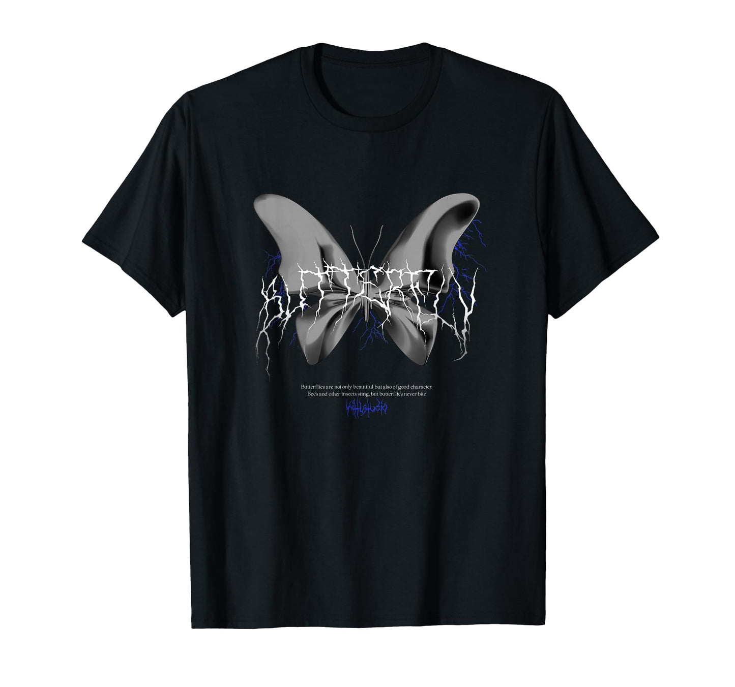 Butterfly Y2K Grunge Aesthetic T-Shirt - Fun Novelty Design for Adults - T-Shirt, Sweatshirt, Hoodie