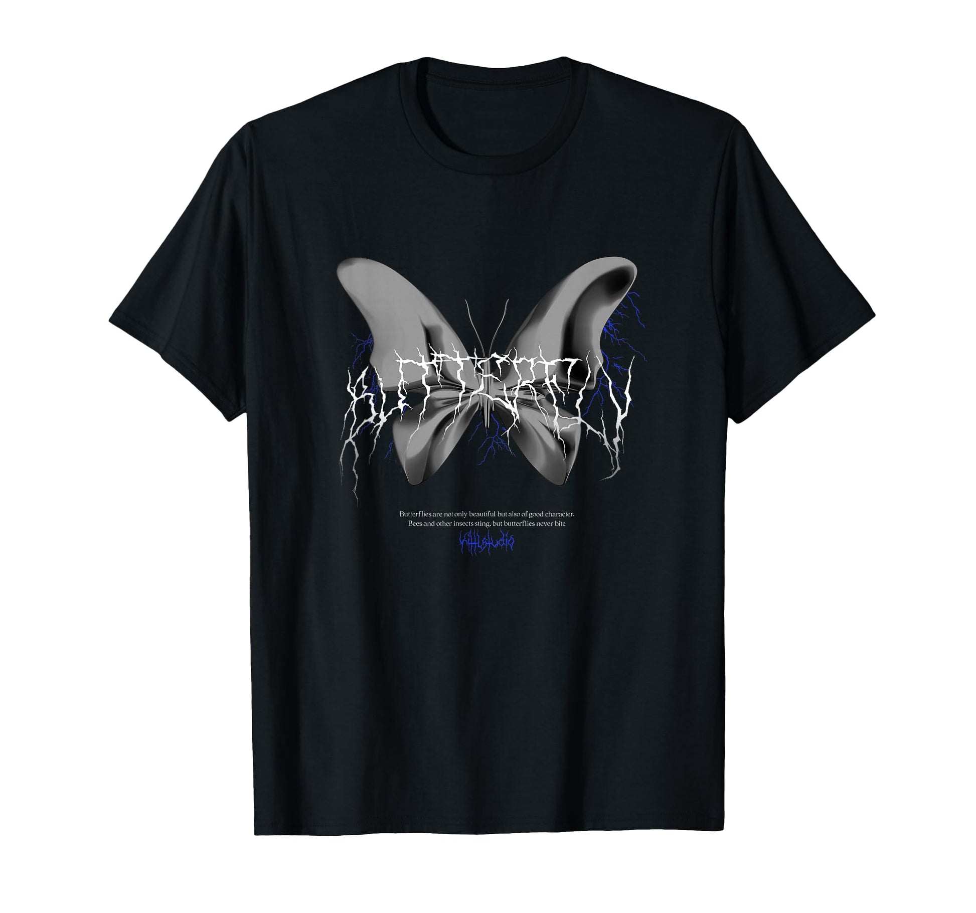 Butterfly Y2K Grunge Aesthetic T-Shirt - Fun Novelty Design for Adults - T-Shirt, Sweatshirt, Hoodie