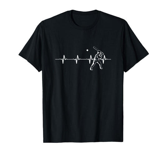 Baseball Heartbeat Baseball Sport Baseball T-Shirt - Trendy Graphic Unisex - T-Shirt, Sweatshirt, Hoodie