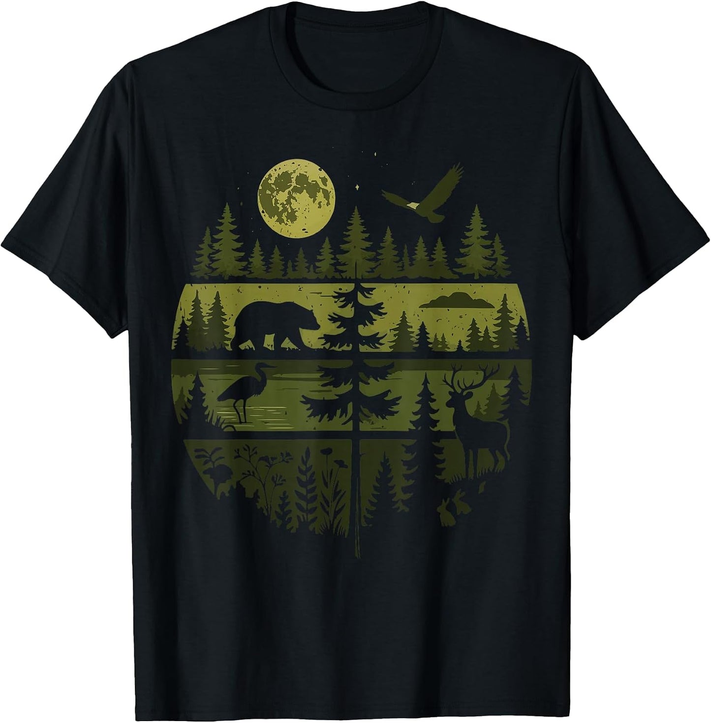 Forest Retro Nature Wildlife Outdoor - Adult & Kids T-Shirts, Sweatshirts & Hoodies apparel design preview 1