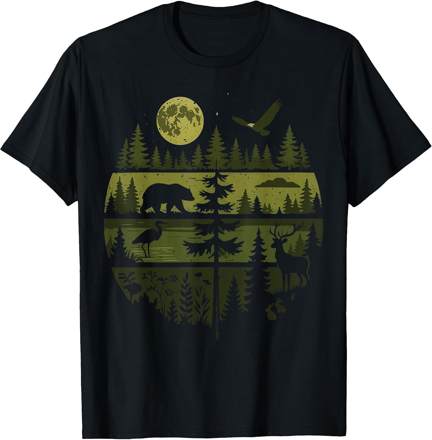 Forest Retro Nature Wildlife Outdoor - Adult & Kids T-Shirts, Sweatshirts & Hoodies apparel design preview 1