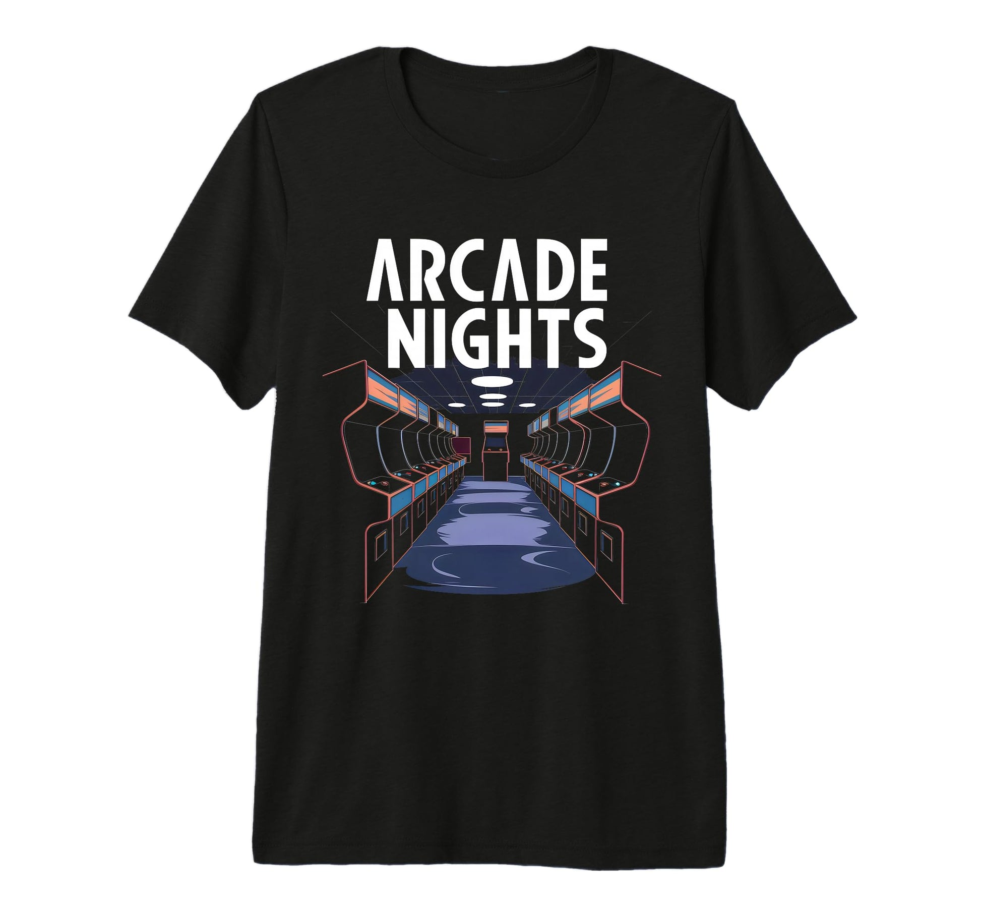 Arcade Nights Gamer Love 80S 90S Gaming T-Shirt - Graphic Print for Adults - T-Shirt, Sweatshirt, Hoodie