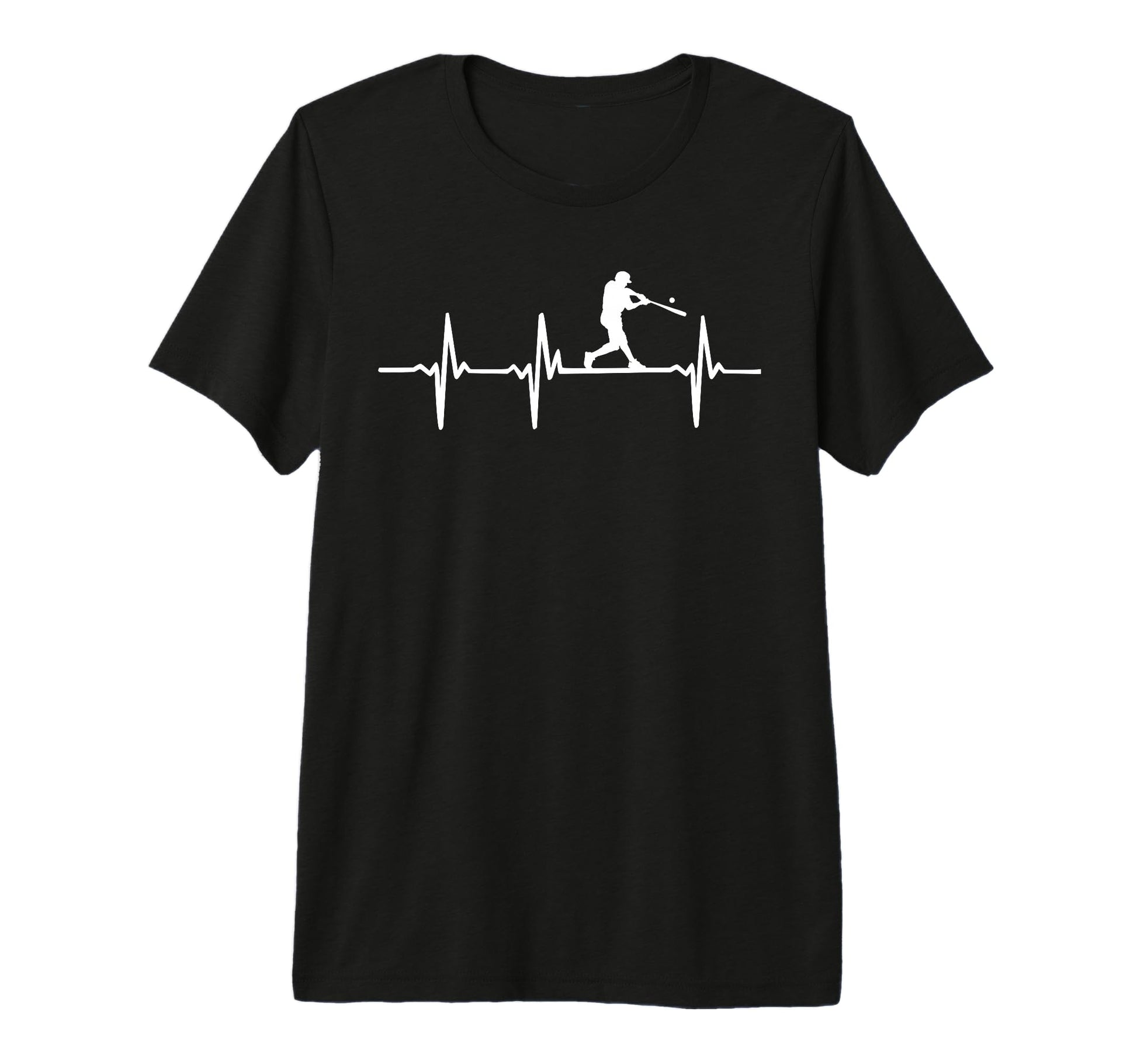 Baseball Heartbeat Baseball Players T-Shirt - Minimalist Print for Adults - T-Shirt, Sweatshirt, Hoodie