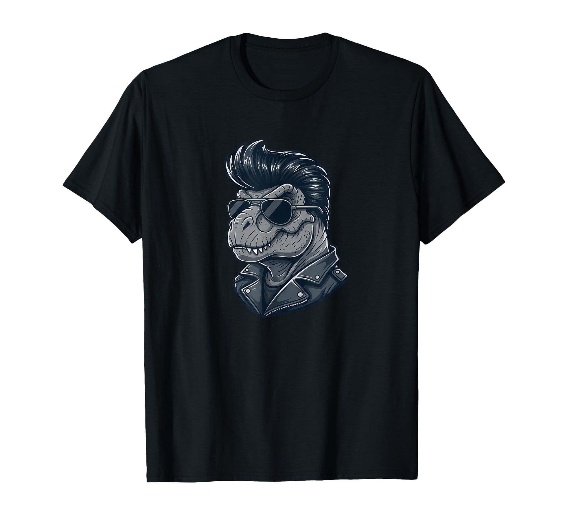 T Rex Dinosaur Rock Roll Shades T-Shirt - Trendy Graphic for Adults - T-Shirt, Sweatshirt, Hoodie