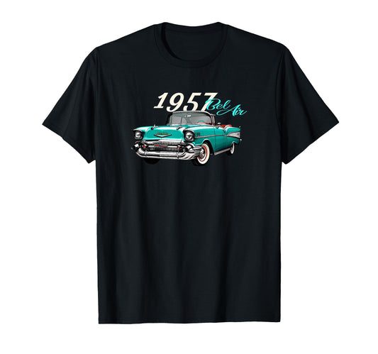 1957 Bel Air Convertible American Car T-Shirt - Trendy Graphic Men Women - T-Shirt, Sweatshirt, Hoodie