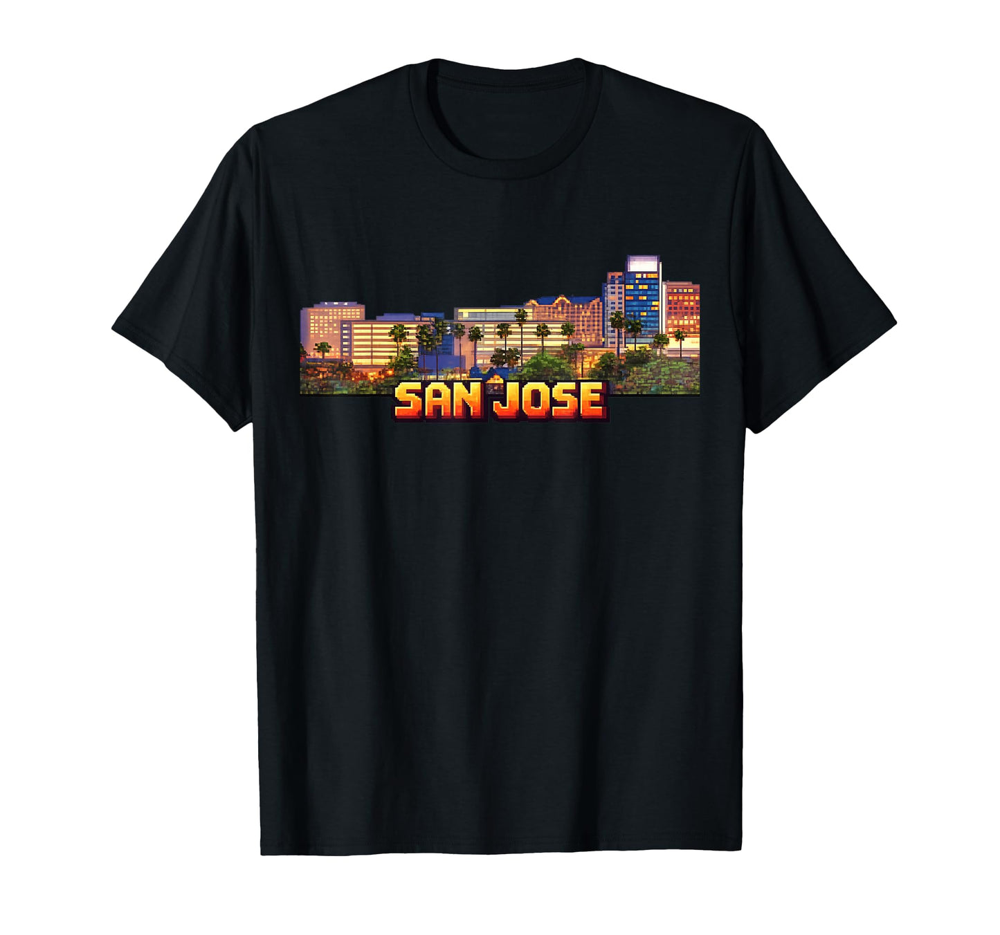 San Jose 8 Bit Video Arcade Gamer Gaming T-Shirt - Streetwear Style Unisex - T-Shirt, Sweatshirt, Hoodie