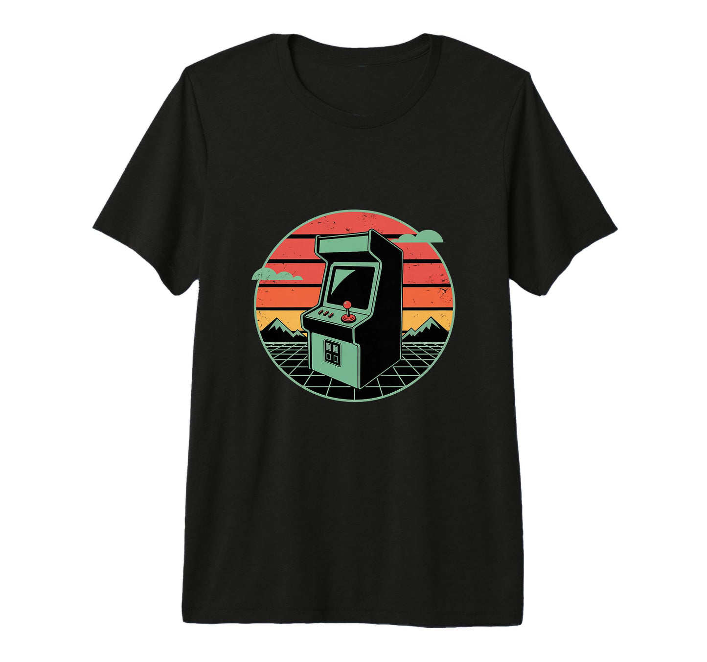 Nostalgic Synthwave Arcade T-Shirt - Casual Everyday Wear for Adults - T-Shirt, Sweatshirt, Hoodie