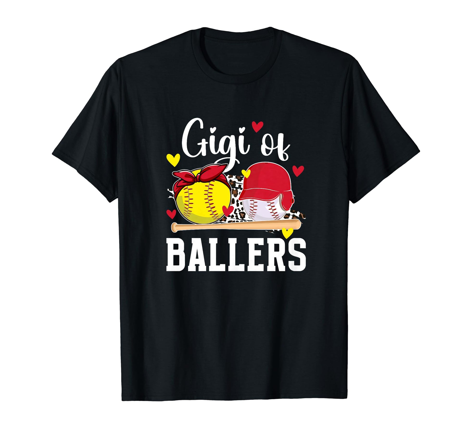 Gigi Ballers Leopard Softball T-Shirt - Streetwear Style Men Women - T-Shirt, Sweatshirt, Hoodie