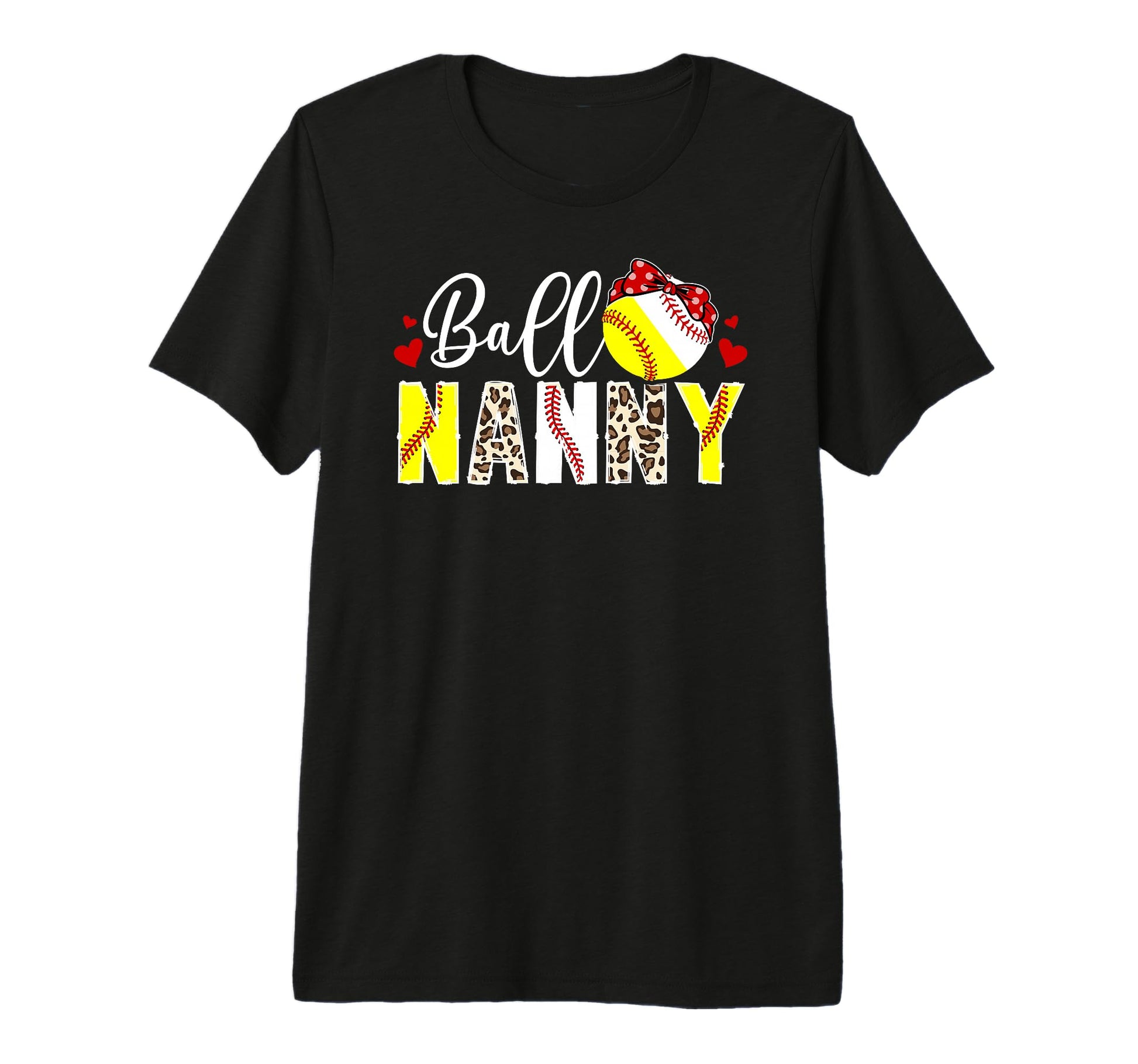 Ball Nanny Leopard Softball Baseball T-Shirt - Streetwear Style for Adults - T-Shirt, Sweatshirt, Hoodie