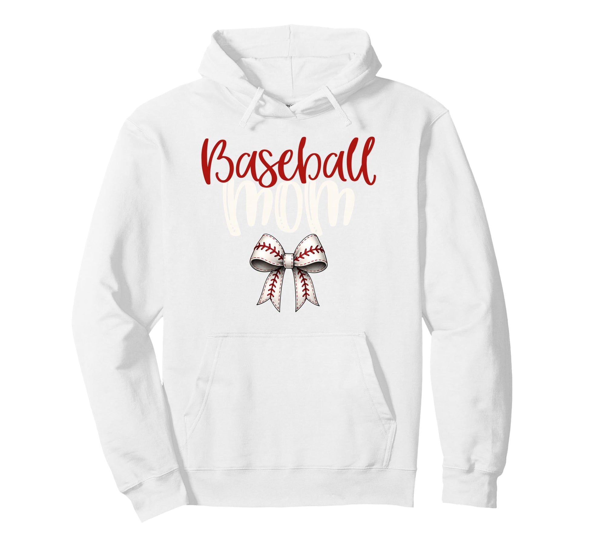 Baseball Mom Coquette Bow Game Day Hoodie - Custom Art Print Unisex - T-Shirt, Sweatshirt, Hoodie