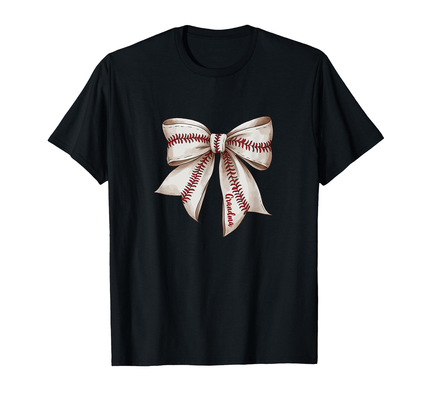 Grandma Baseball Bow Grandmothers T-Shirt - Unique Graphic for Adults - T-Shirt, Sweatshirt, Hoodie