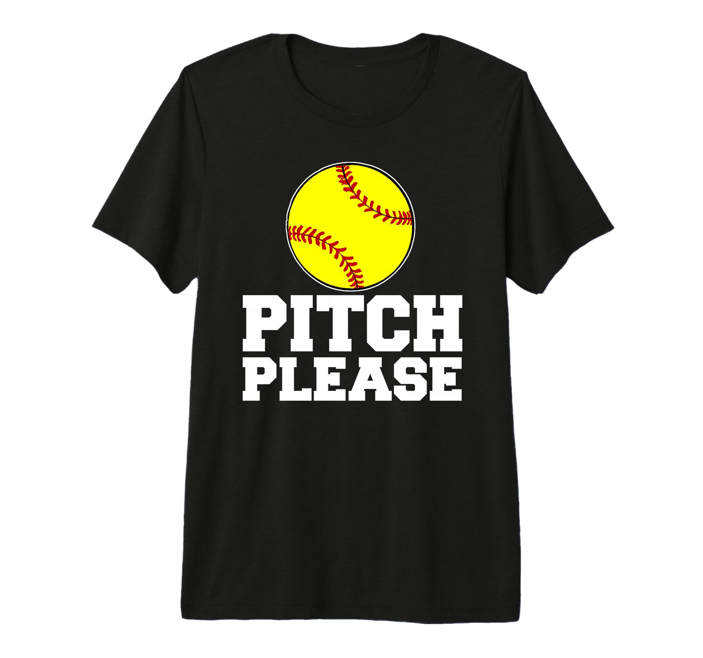 Softball Pitch Please Tri Blend T-Shirt - Trendy Graphic Unisex - T-Shirt, Sweatshirt, Hoodie