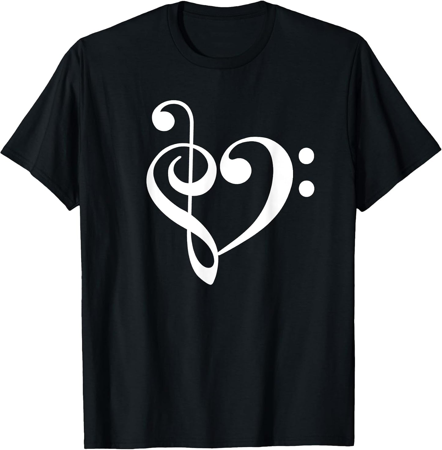 Treble Bass Clef Heart Music Love Orch Dork Band Nerd - Adult & Kids T-Shirts, Sweatshirts & Hoodies apparel design preview 1