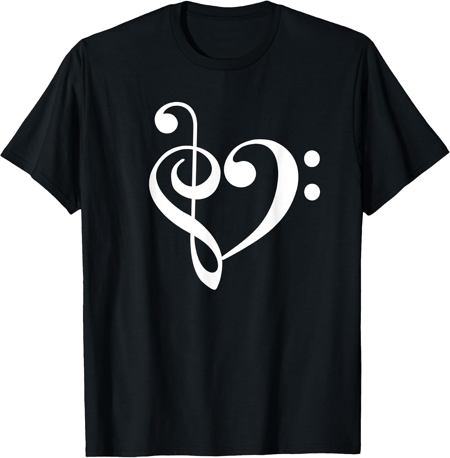 Treble Bass Clef Heart Music Love Orch Dork Band Nerd - Adult & Kids T-Shirts, Sweatshirts & Hoodies apparel design preview 1