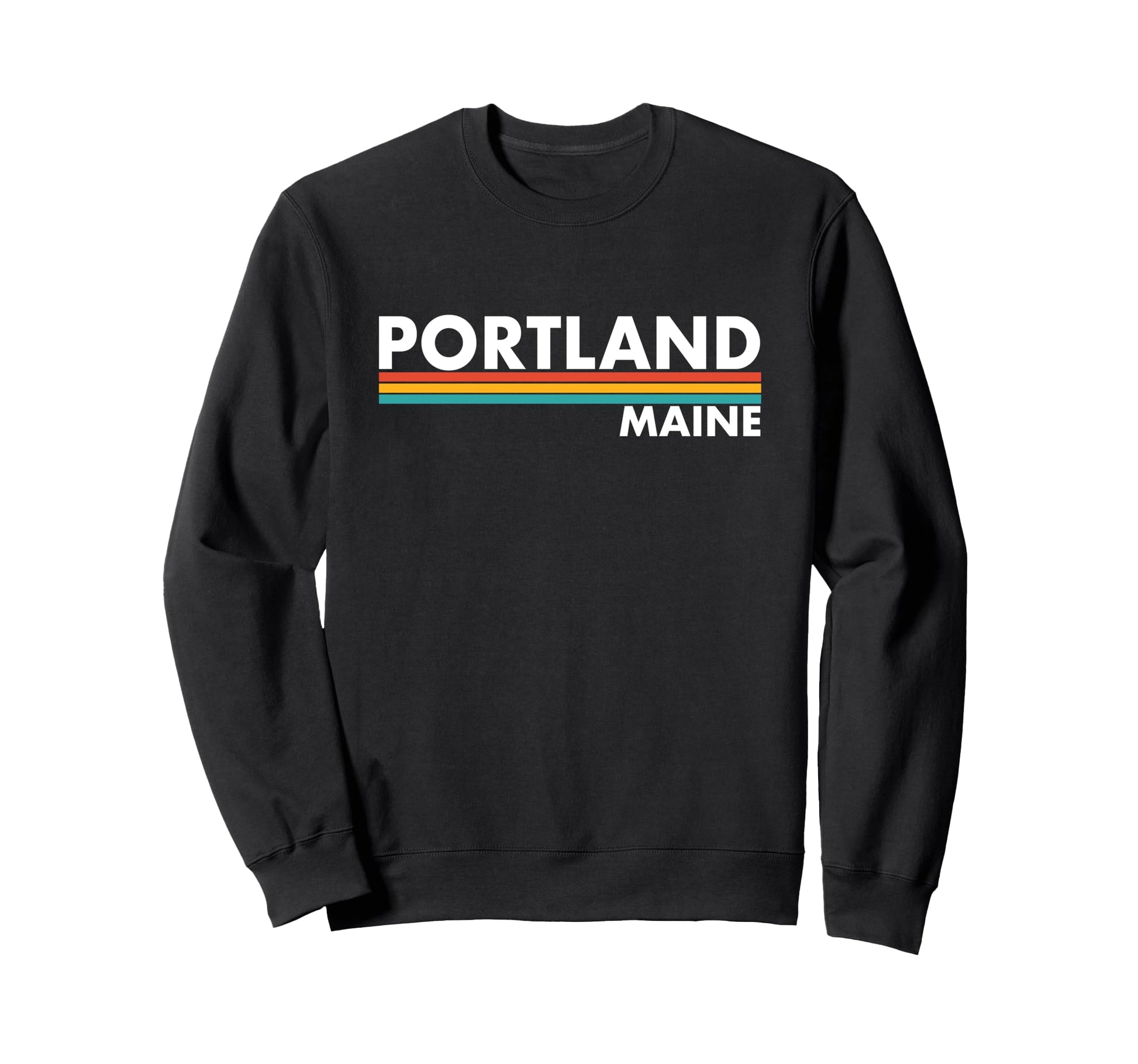 Portland Maine Stripes Sweatshirt - Novelty Apparel Unisex - T-Shirt, Sweatshirt, Hoodie