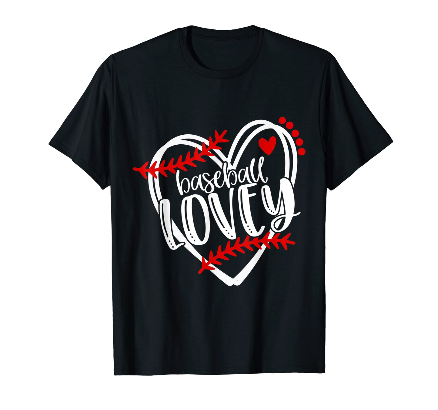 Baseball Lovey Distressed Heart T-Shirt - Minimalist Print for Adults - T-Shirt, Sweatshirt, Hoodie