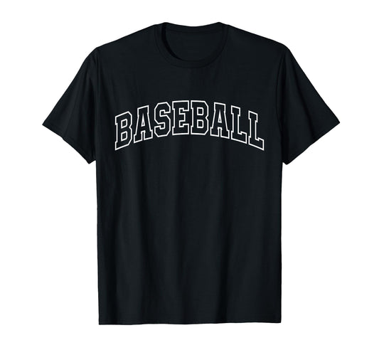 Baseball Funny Athletic Lettering Team T-Shirt - Graphic Print Men Women - T-Shirt, Sweatshirt, Hoodie
