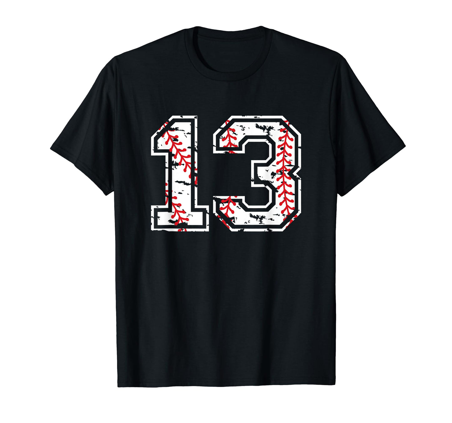 Distressed Jersey Number 13 Baseball T-Shirt - Unique Graphic for Adults - T-Shirt, Sweatshirt, Hoodie