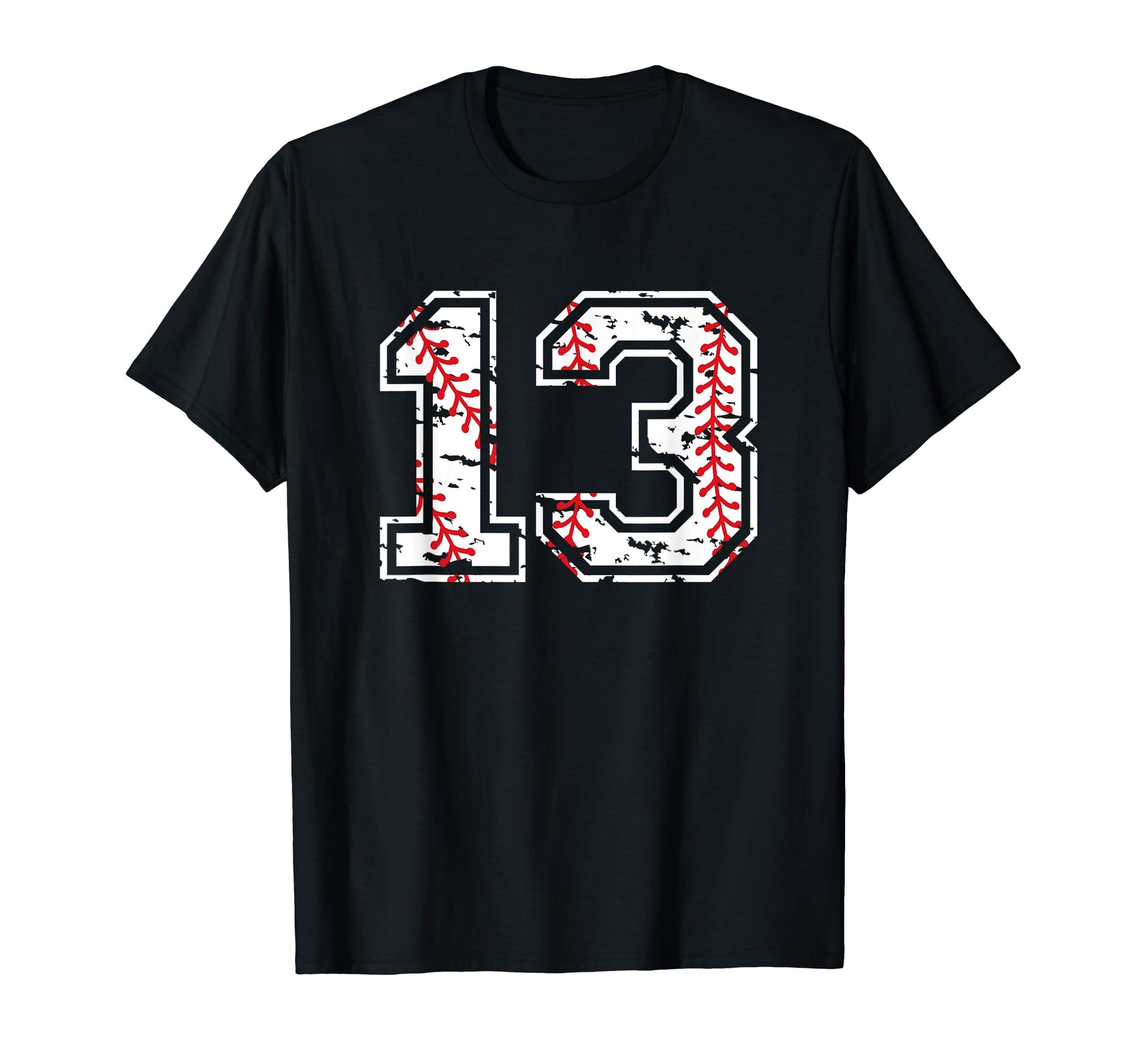 Distressed Jersey Number 13 Baseball T-Shirt - Unique Graphic for Adults - T-Shirt, Sweatshirt, Hoodie