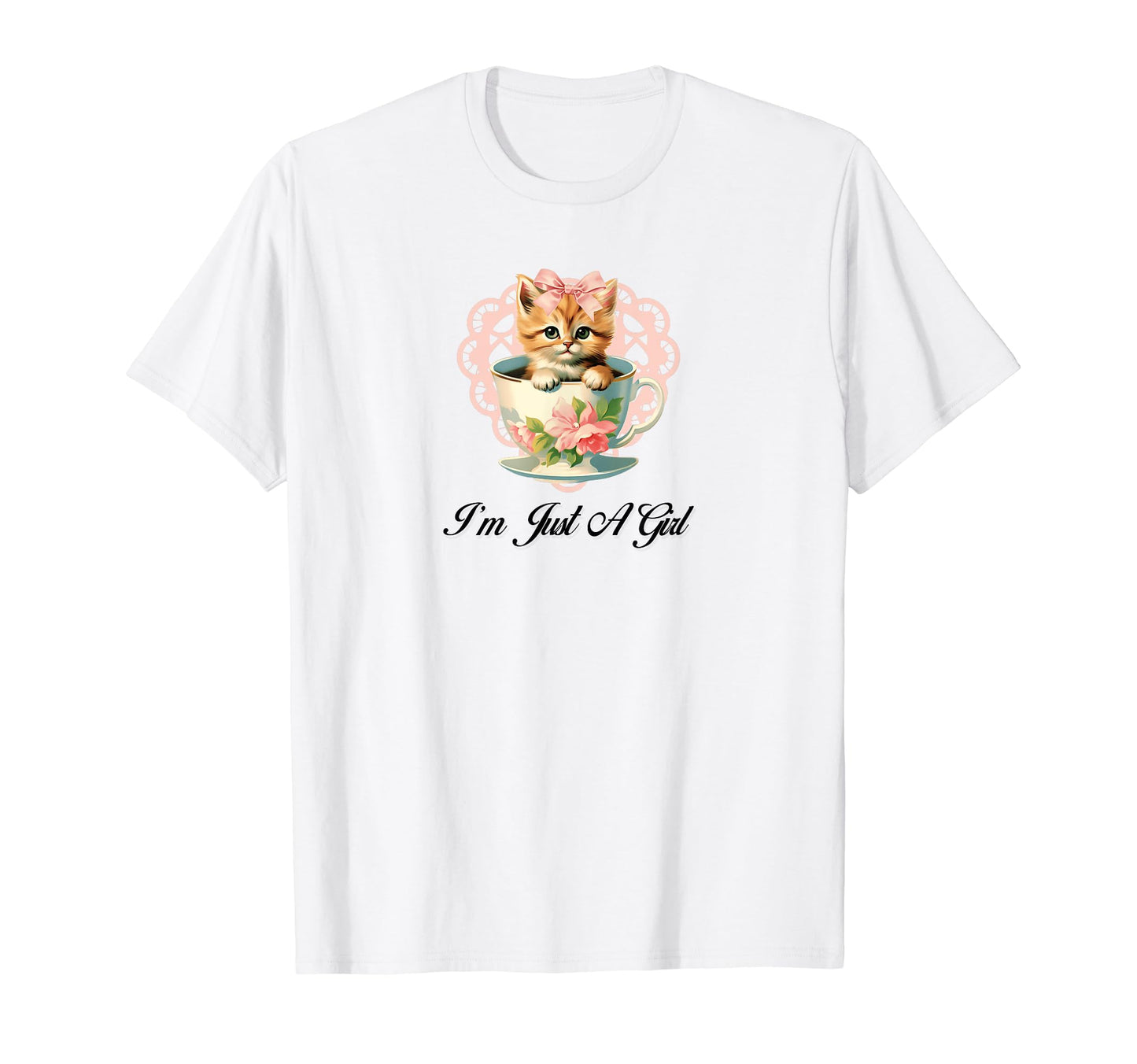 Im Just Coquette Cat Ribbon Girlcore T-Shirt - Trendy Graphic Men Women - T-Shirt, Sweatshirt, Hoodie