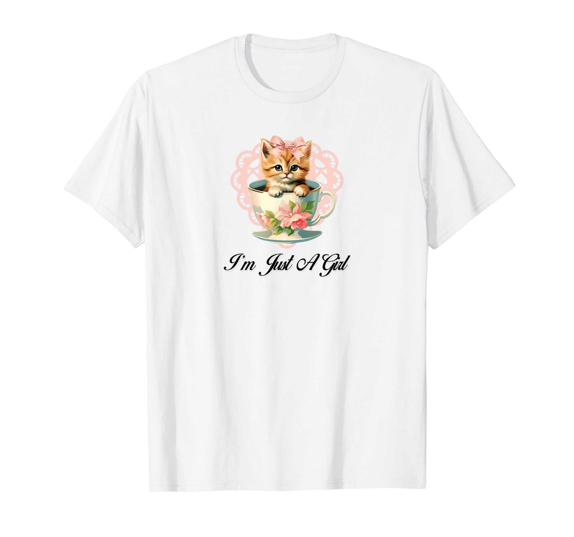 Im Just Coquette Cat Ribbon Girlcore T-Shirt - Trendy Graphic Men Women - T-Shirt, Sweatshirt, Hoodie