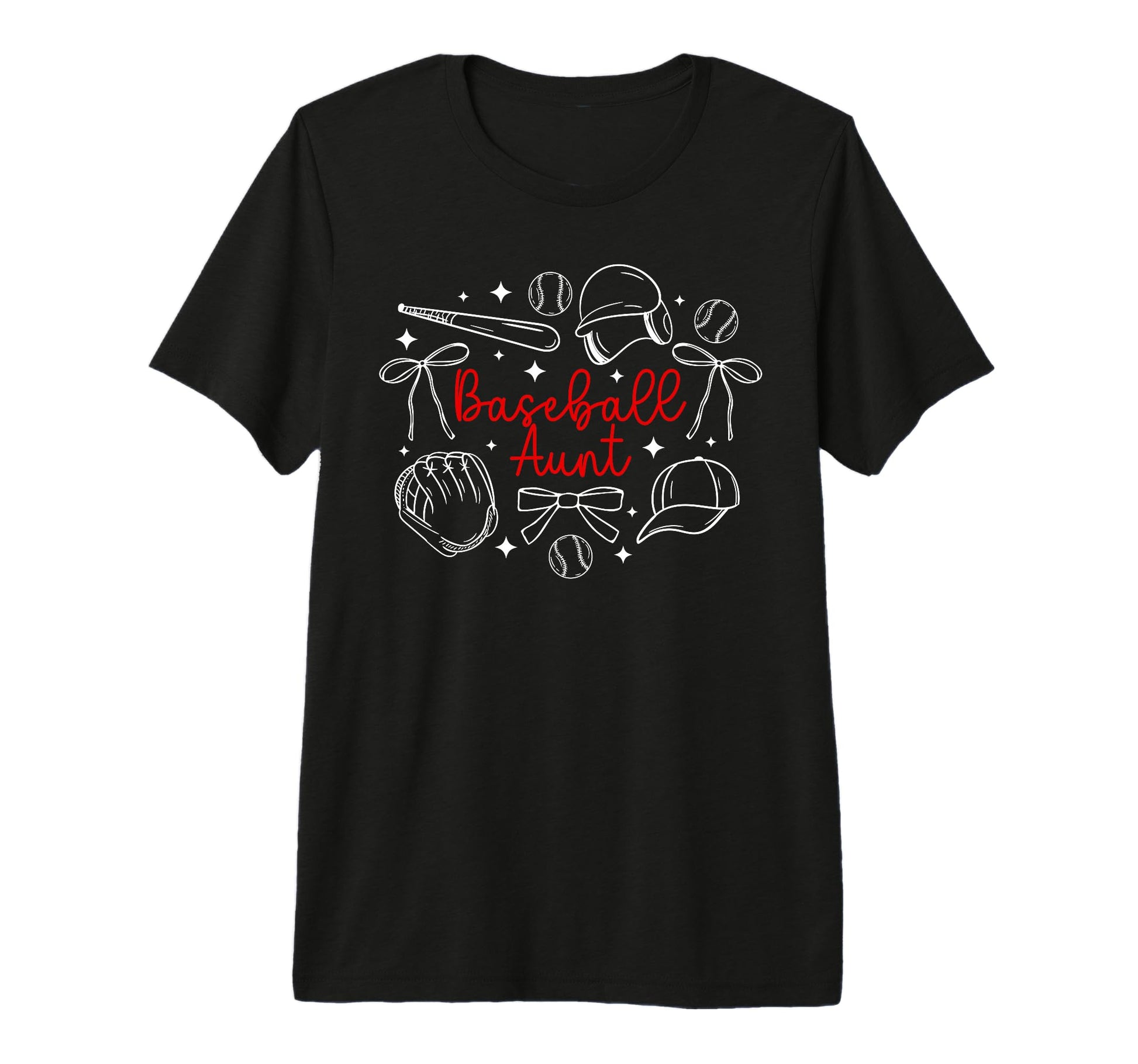 Baseball Aunt Coquette Aunt Baseball T-Shirt - Custom Art Print Men Women - T-Shirt, Sweatshirt, Hoodie