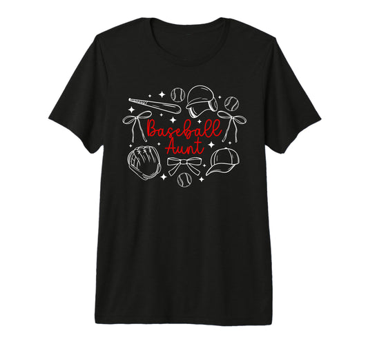 Baseball Aunt Coquette Aunt Baseball T-Shirt - Custom Art Print Men Women - T-Shirt, Sweatshirt, Hoodie