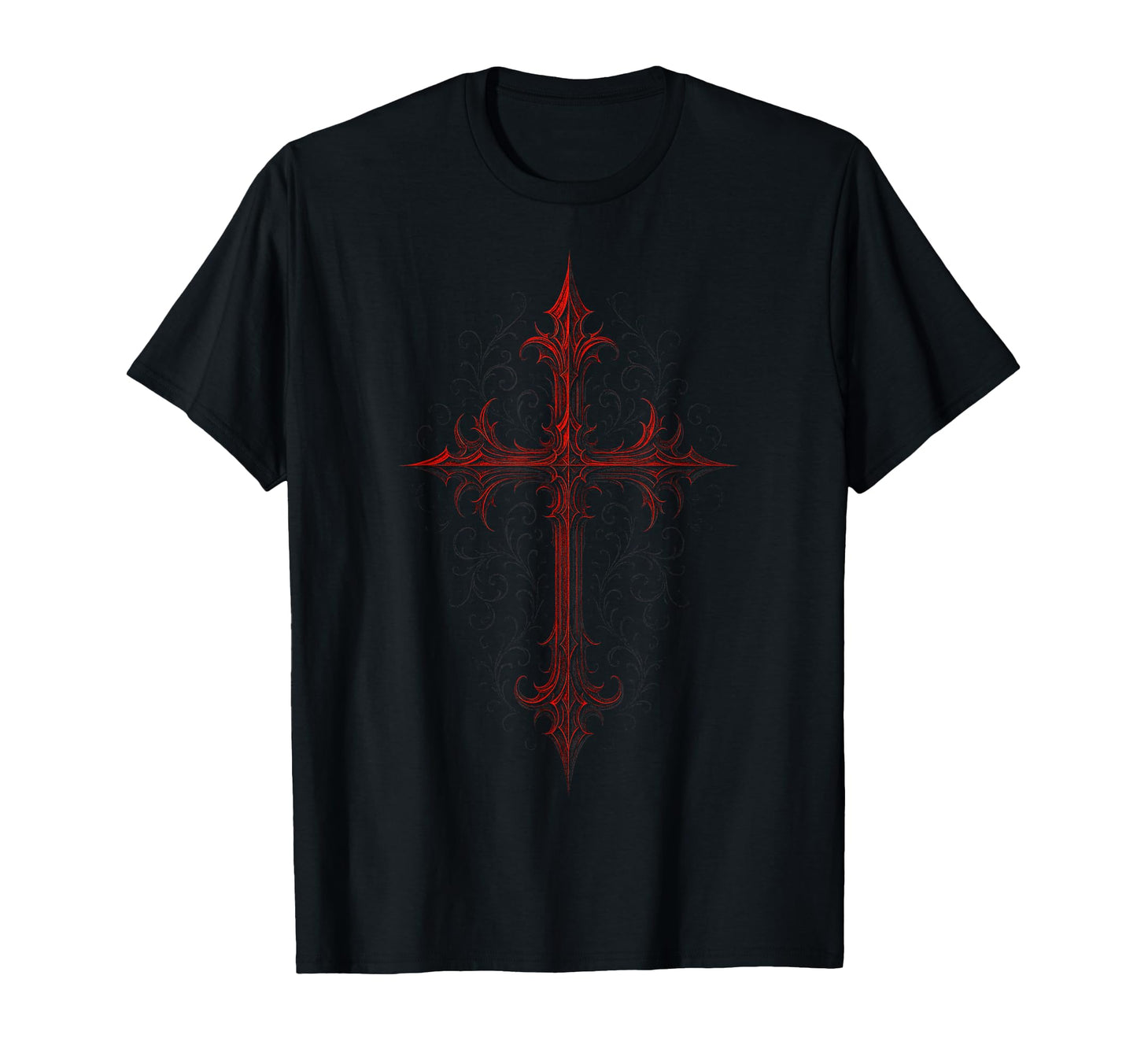 Gothic Cross Goth Grunge Aesthetic T-Shirt - Minimalist Print for Adults - T-Shirt, Sweatshirt, Hoodie