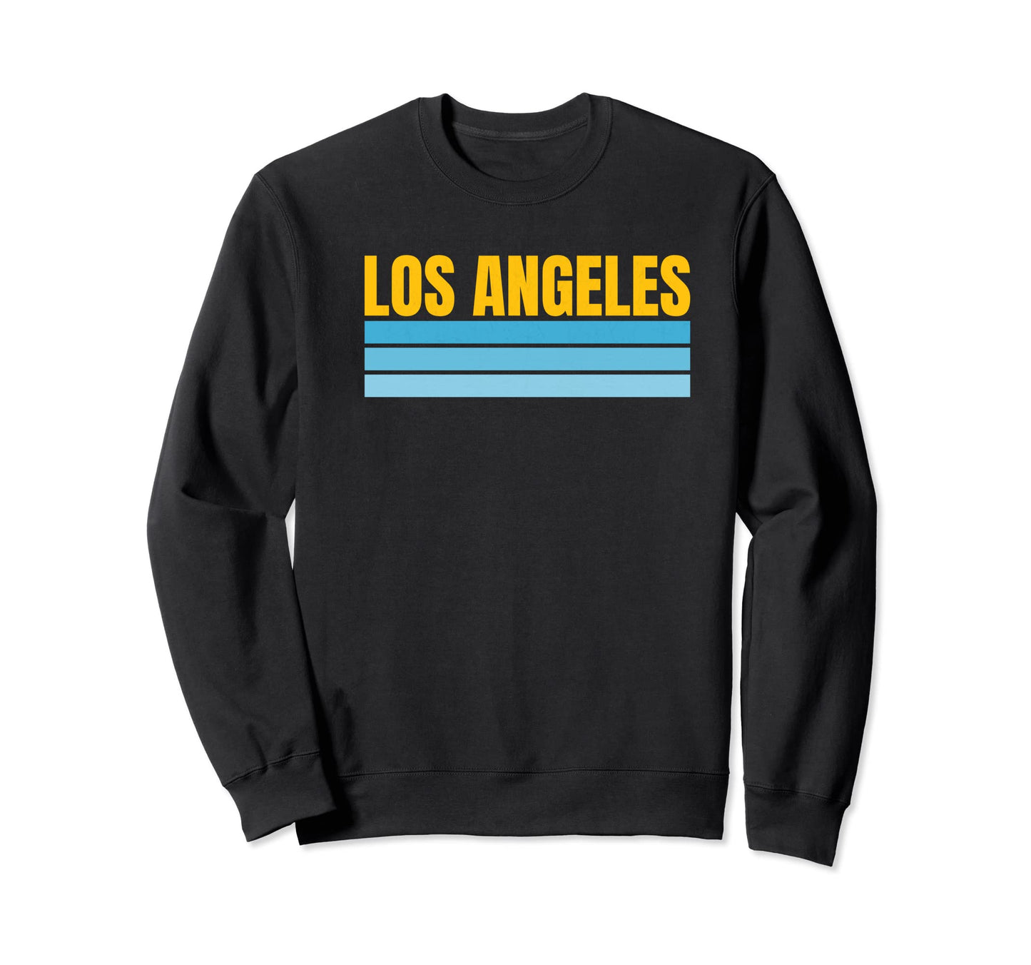 Fun Los Angeles Powder Blue Yellow Sweatshirt - Unique Graphic for Adults - T-Shirt, Sweatshirt, Hoodie