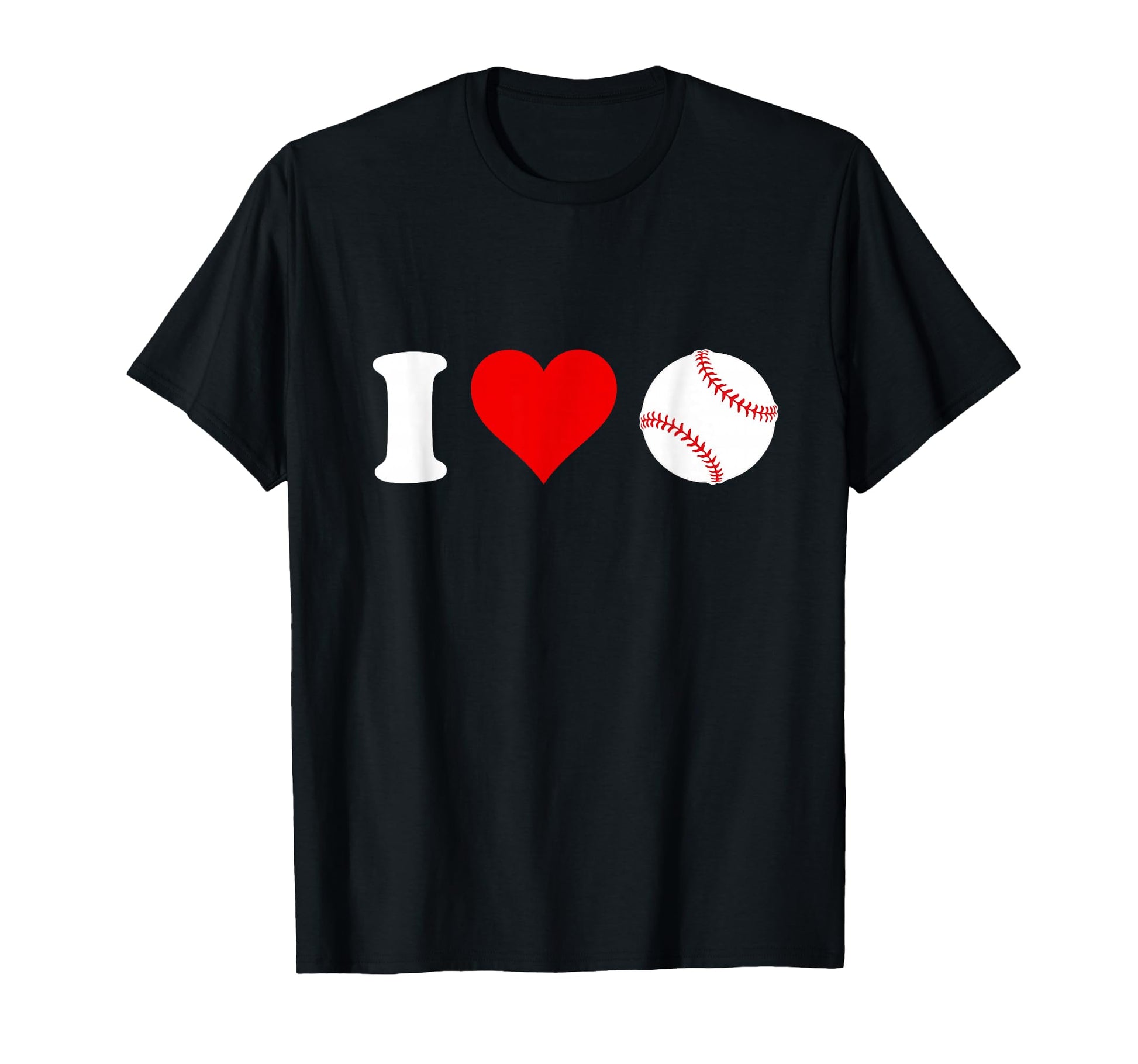I Love Baseball Sports Fan Heart T-Shirt - Trendy Graphic for Adults - T-Shirt, Sweatshirt, Hoodie