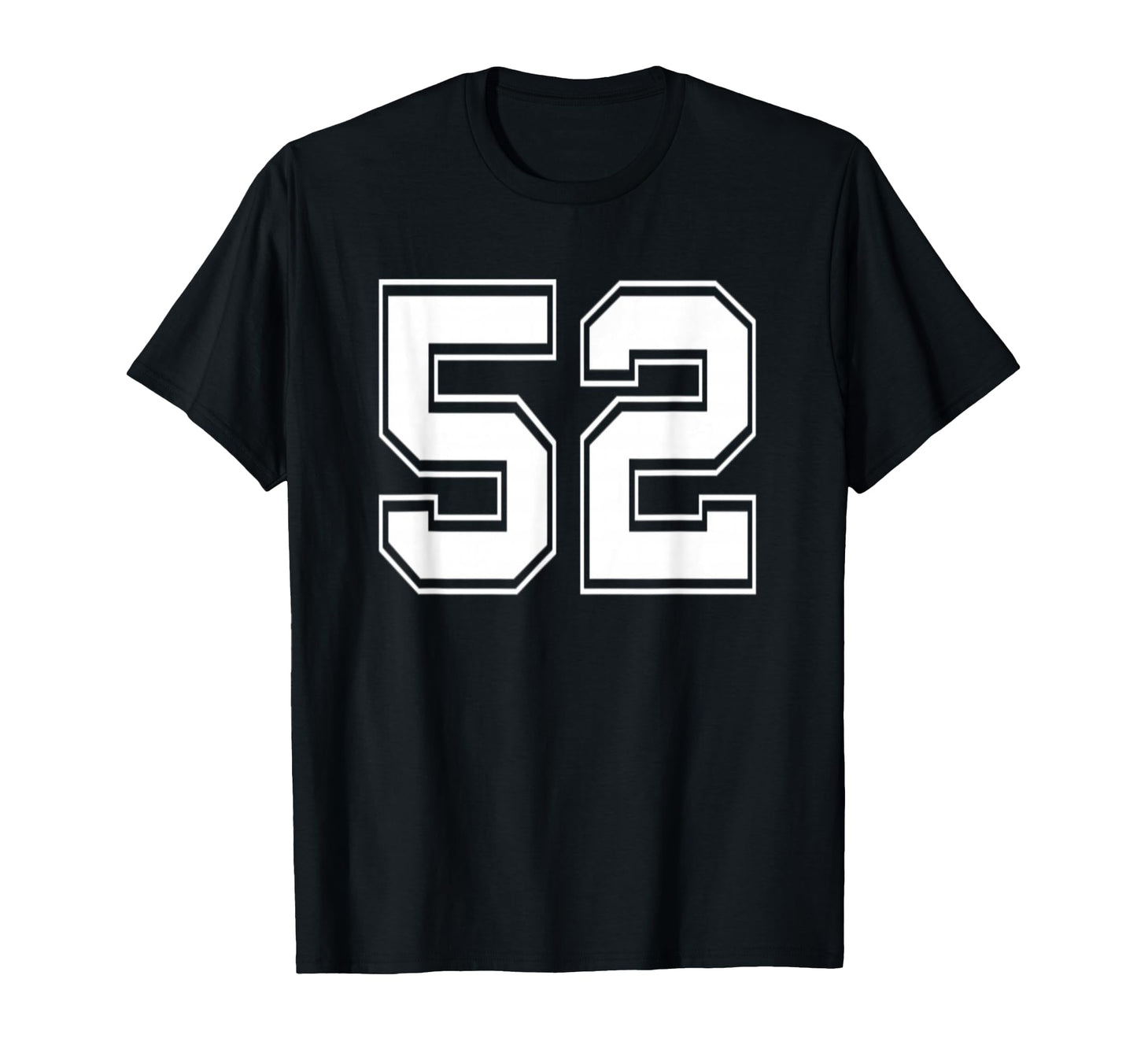 Number 52 Baseball Football T-Shirt - Casual Everyday Wear for Adults - T-Shirt, Sweatshirt, Hoodie