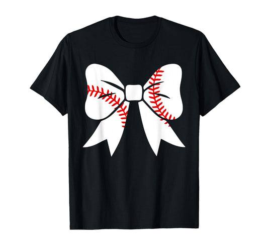 Baseball Coquette Aesthetic Bow T-Shirt - Fun Novelty Design for Adults - T-Shirt, Sweatshirt, Hoodie