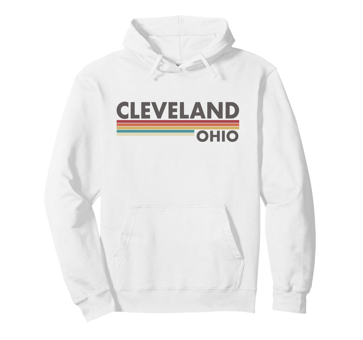 Cleveland Ohio Stripes Hoodie - Custom Art Print Men Women - T-Shirt, Sweatshirt, Hoodie