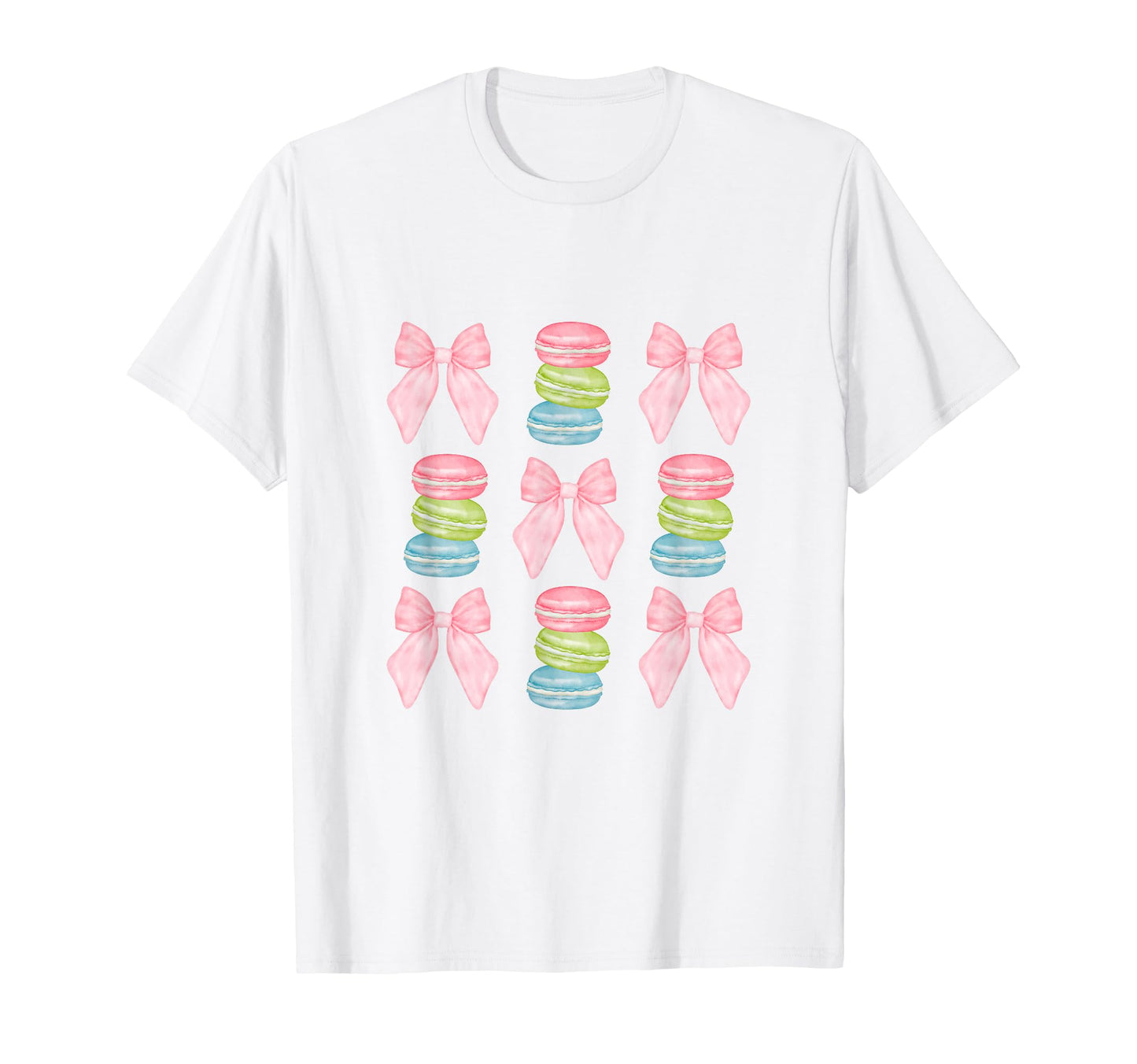 Macarons And Bows Coquette Aesthetic Y2K T-Shirt - Streetwear Style Unisex - T-Shirt, Sweatshirt, Hoodie