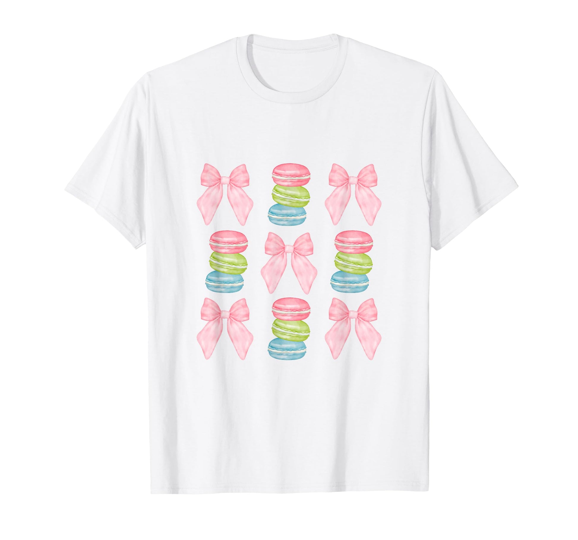 Macarons And Bows Coquette Aesthetic Y2K T-Shirt - Streetwear Style Unisex - T-Shirt, Sweatshirt, Hoodie