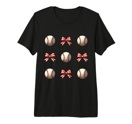 Baseball Coquette Bow Funny Bow T-Shirt - Aesthetic Graphic for Adults - T-Shirt, Sweatshirt, Hoodie