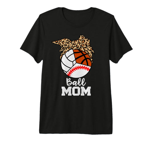 Ball Mom Funny Baseball Volleyball T-Shirt - Minimalist Print Unisex - T-Shirt, Sweatshirt, Hoodie