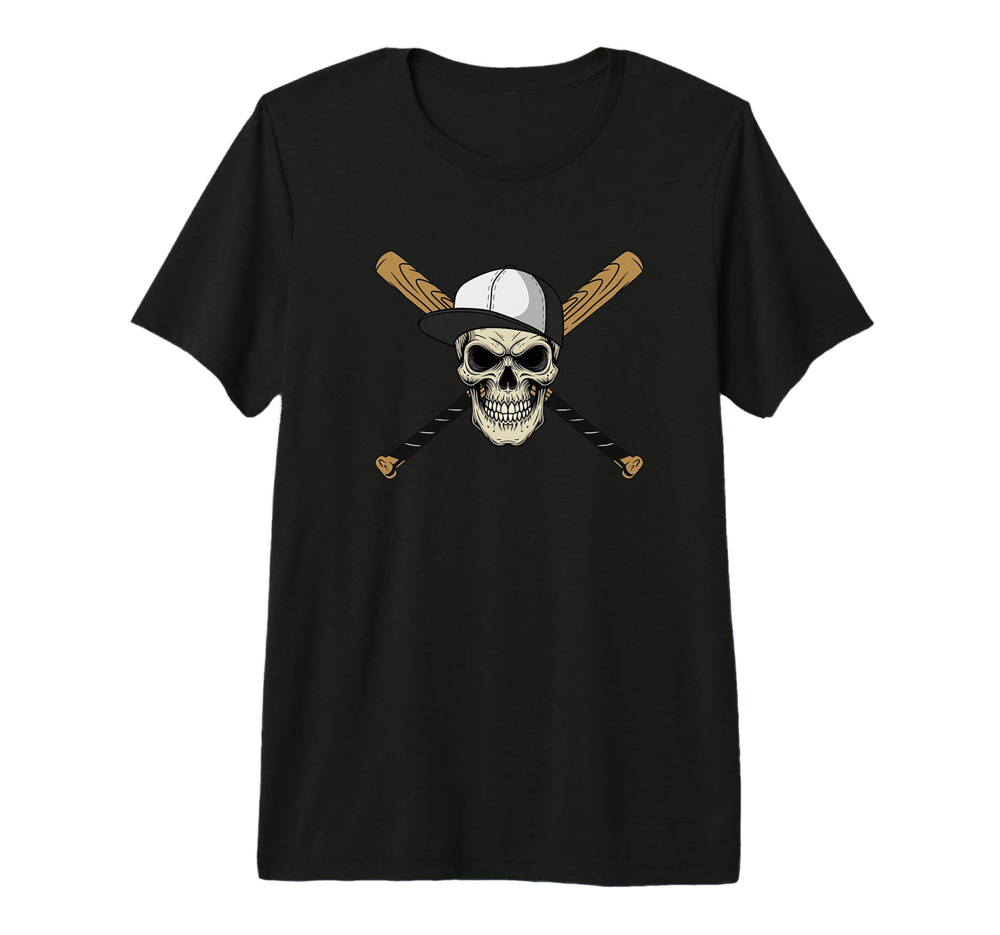 Baseball Skull And Crossbones Tri Blend T-Shirt - Aesthetic Graphic Unisex - T-Shirt, Sweatshirt, Hoodie