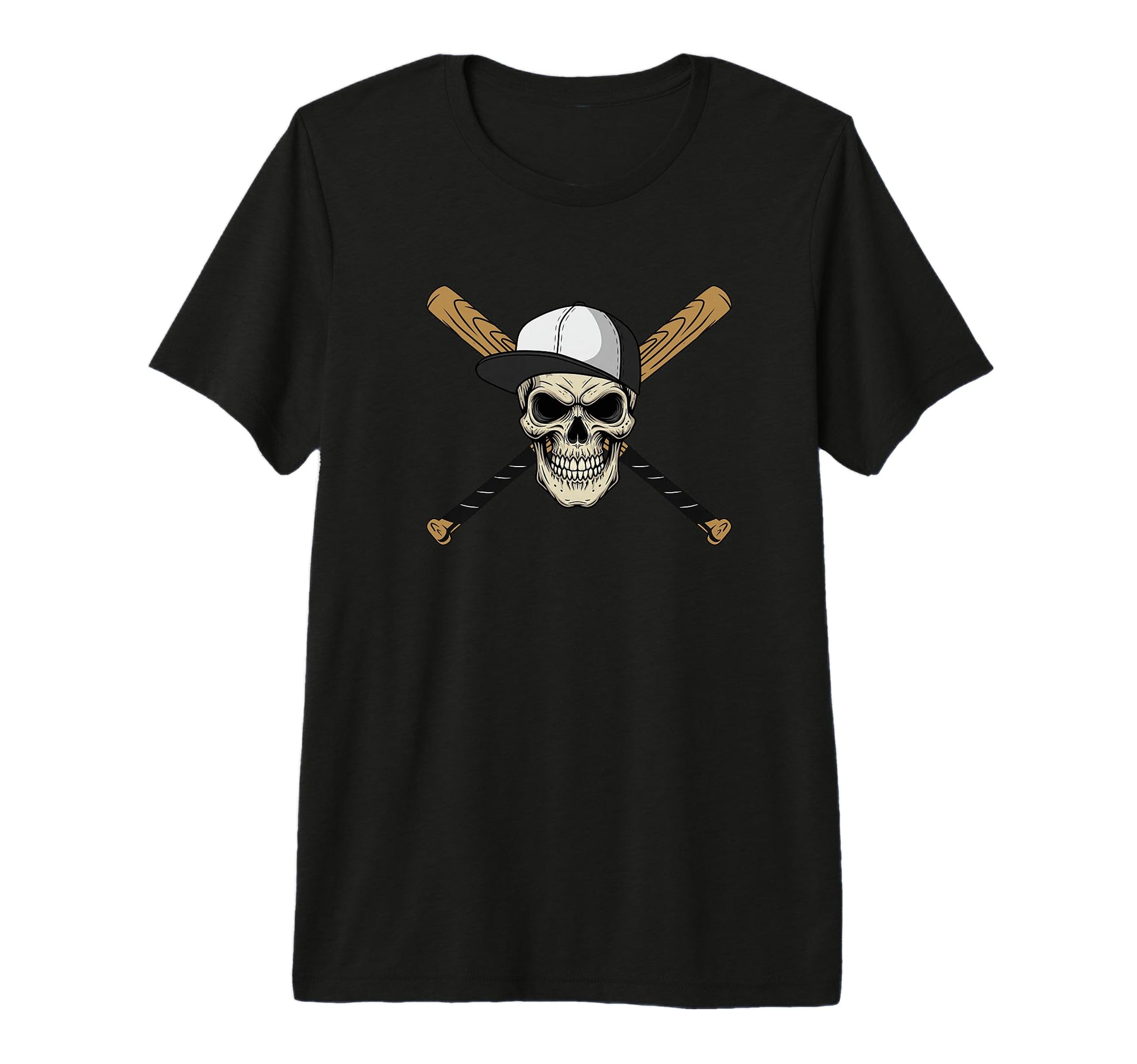 Baseball Skull And Crossbones Tri Blend T-Shirt - Aesthetic Graphic Unisex - T-Shirt, Sweatshirt, Hoodie
