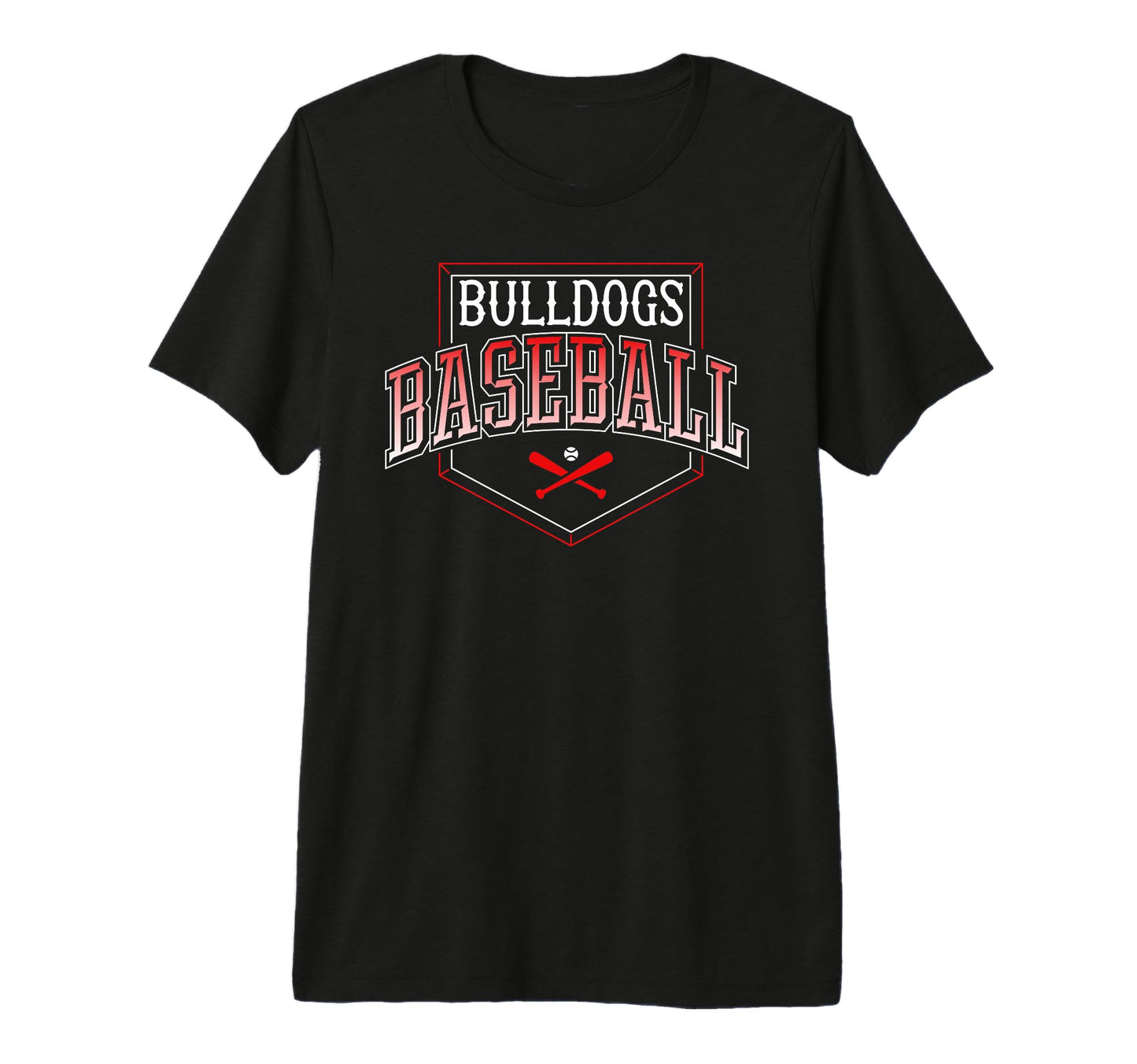 Bulldogs Baseball Home Run Sports T-Shirt - Custom Art Print Men Women - T-Shirt, Sweatshirt, Hoodie