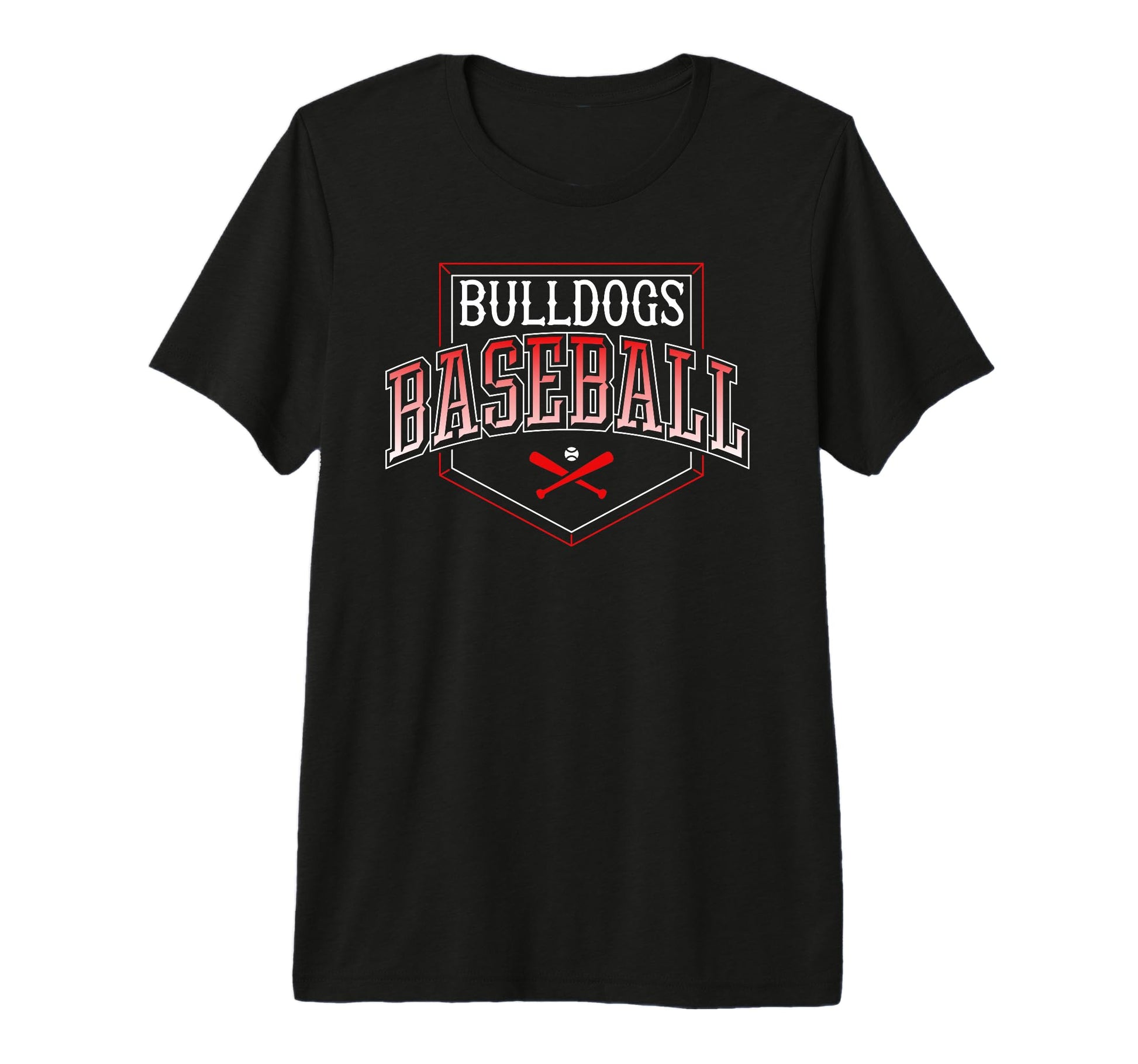 Bulldogs Baseball Home Run Sports T-Shirt - Custom Art Print Men Women - T-Shirt, Sweatshirt, Hoodie