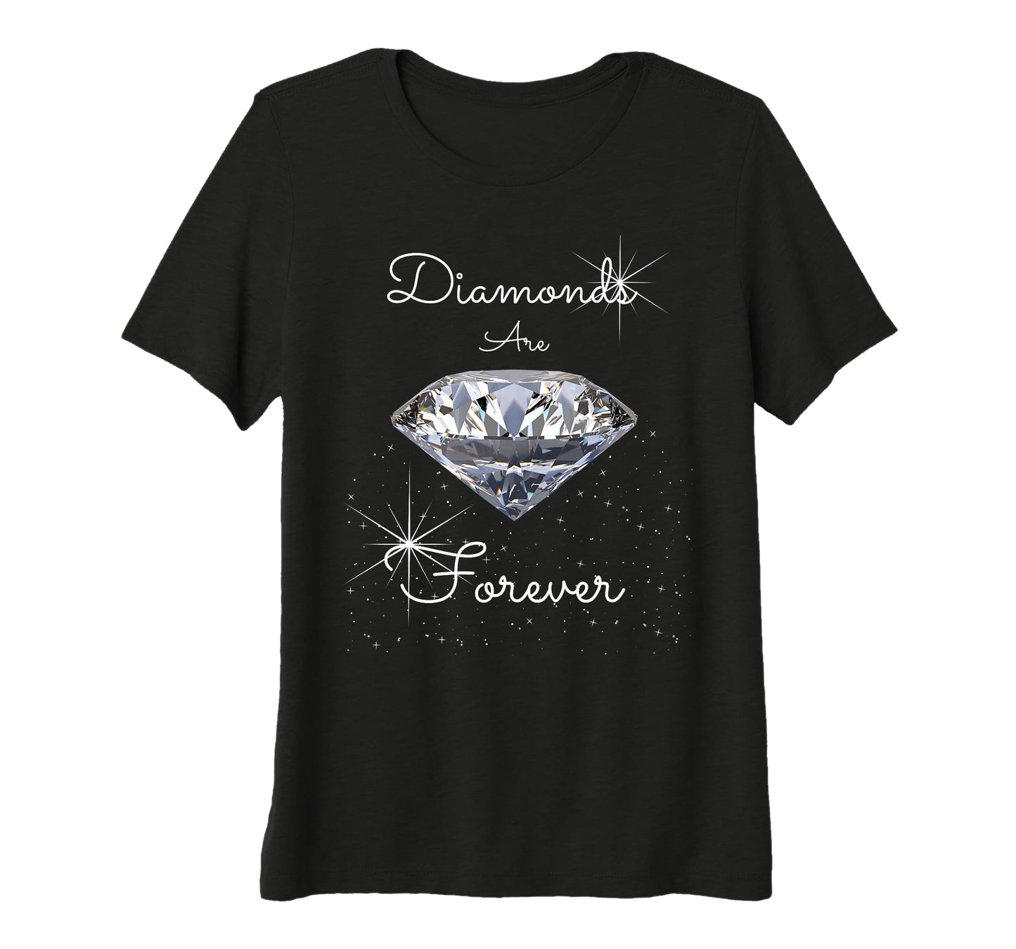 Womens Diamonds Are Forever Tri T-Shirt - Casual Everyday Wear Men Women - T-Shirt, Sweatshirt, Hoodie