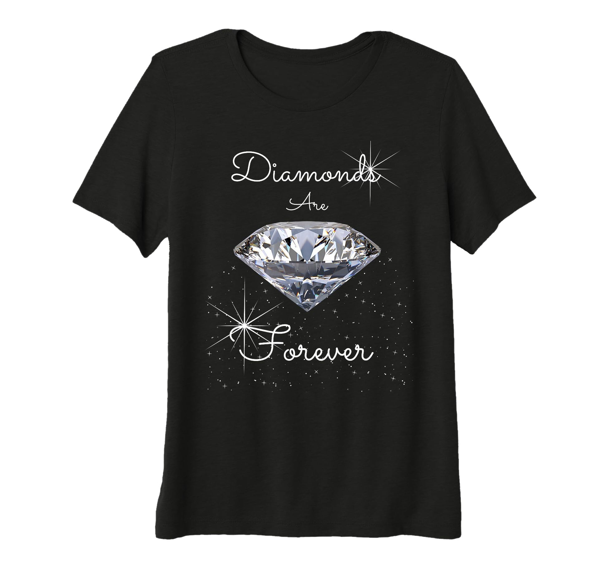 Womens Diamonds Are Forever Tri T-Shirt - Casual Everyday Wear Men Women - T-Shirt, Sweatshirt, Hoodie