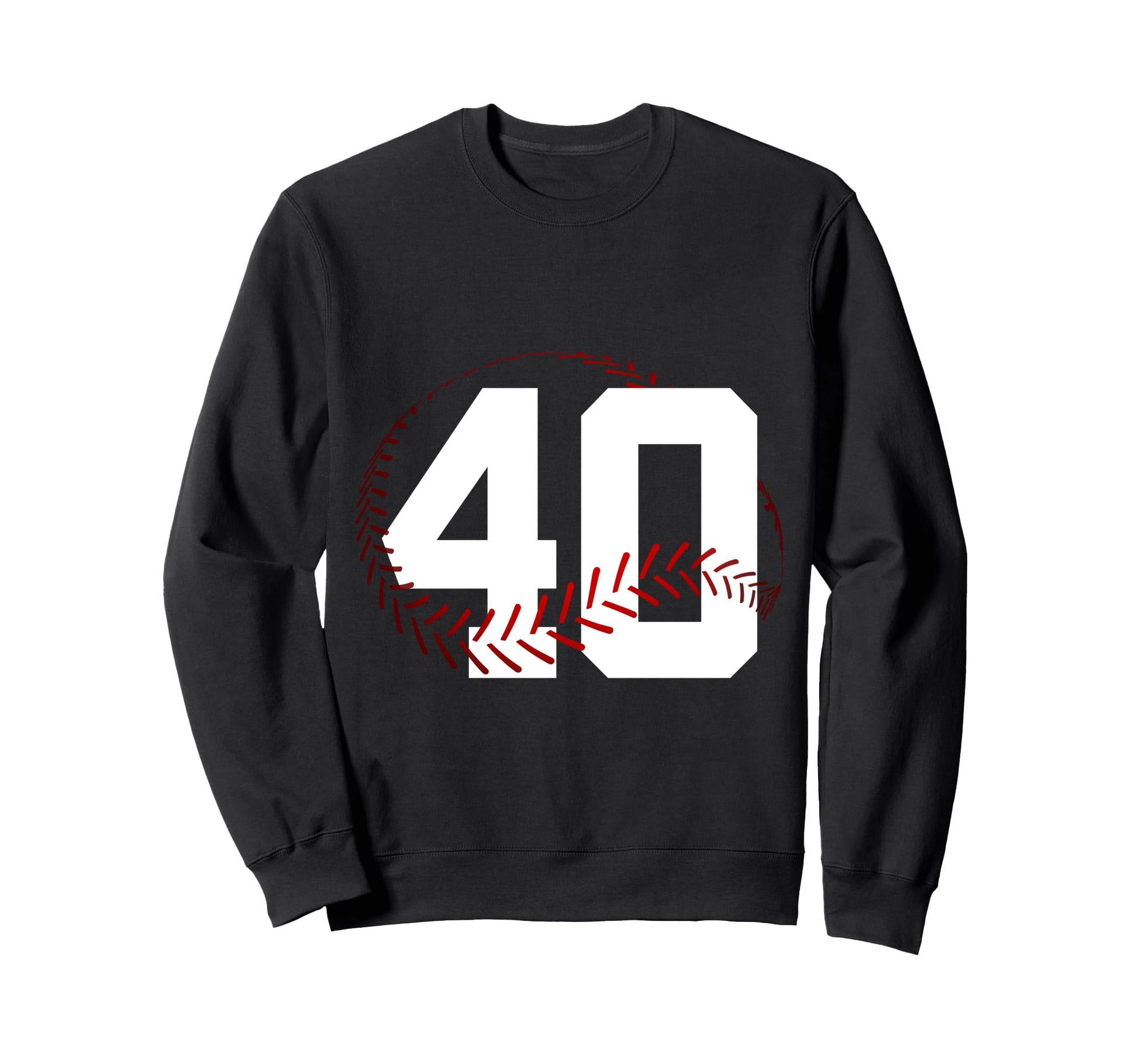 Number 40 Years Baseball 40Th Birthday Sweatshirt - Trendy Graphic Unisex - T-Shirt, Sweatshirt, Hoodie