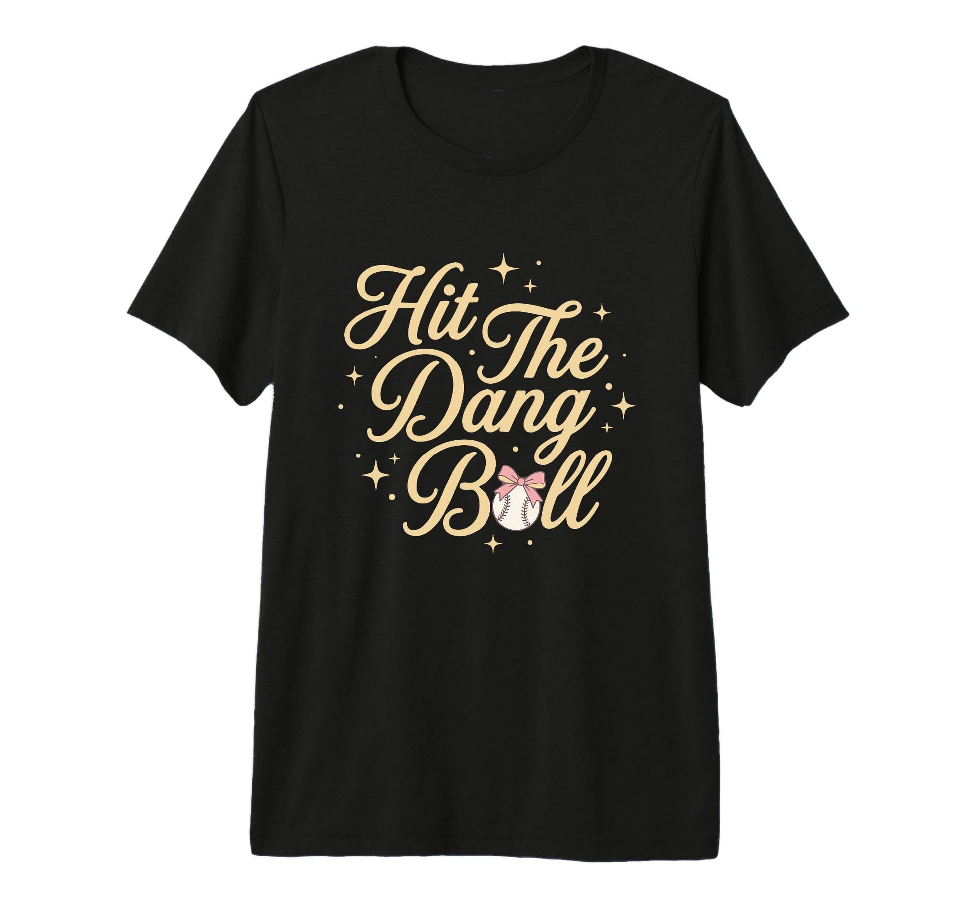 Hit Dang Ball Baseball Coquette Bow T-Shirt - Streetwear Style Men Women - T-Shirt, Sweatshirt, Hoodie