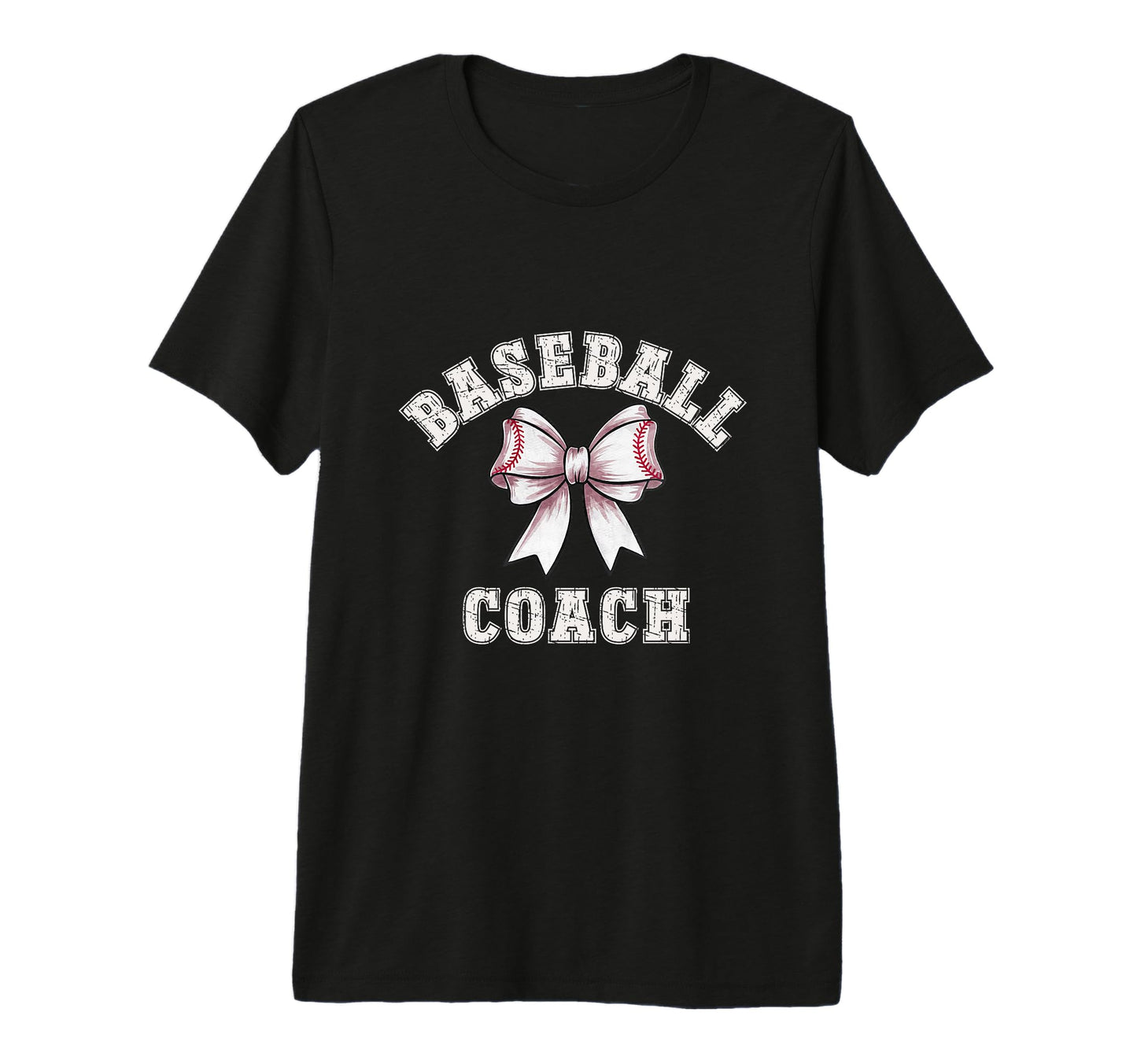 Coquette Baseball Coach Bow Game Day Tri T-Shirt - Custom Art Print Unisex - T-Shirt, Sweatshirt, Hoodie