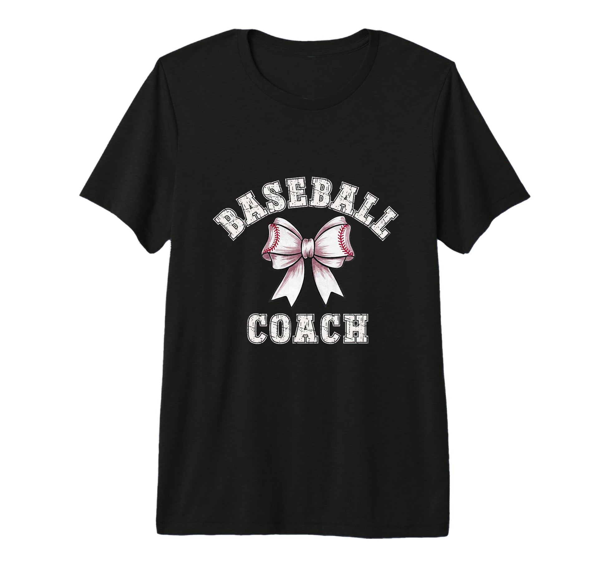 Coquette Baseball Coach Bow Game Day Tri T-Shirt - Custom Art Print Unisex - T-Shirt, Sweatshirt, Hoodie
